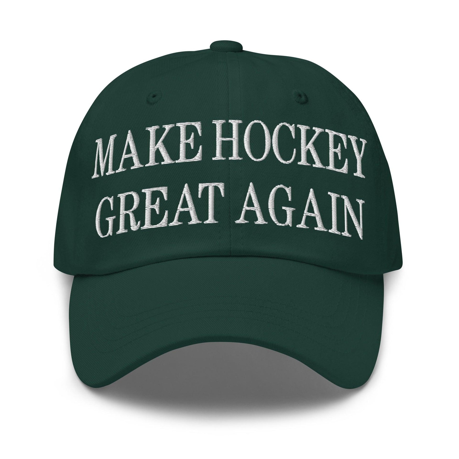Make Hockey Great Again Embroidered Dad Hat Spruce Capital Crowns Dad Hats LADs Make Again