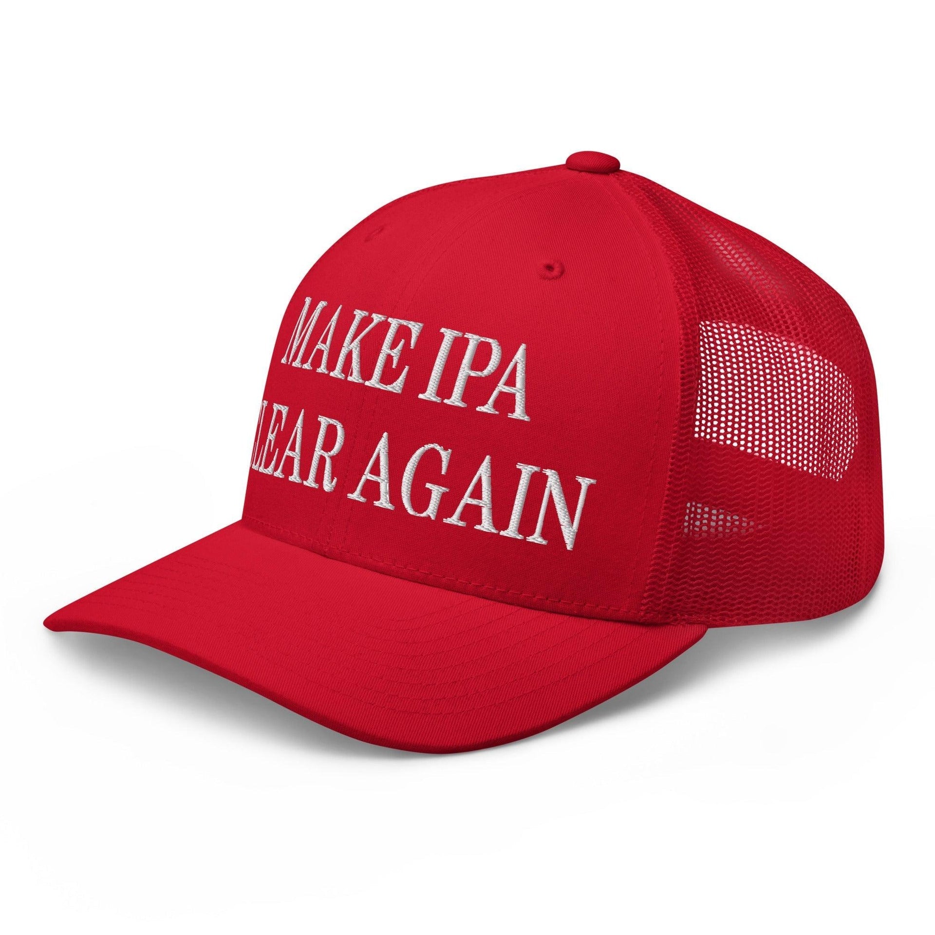 Make IPA Clear Again Embroidered Mesh Trucker Hat Capital Crowns Make Again Trucker Hats
