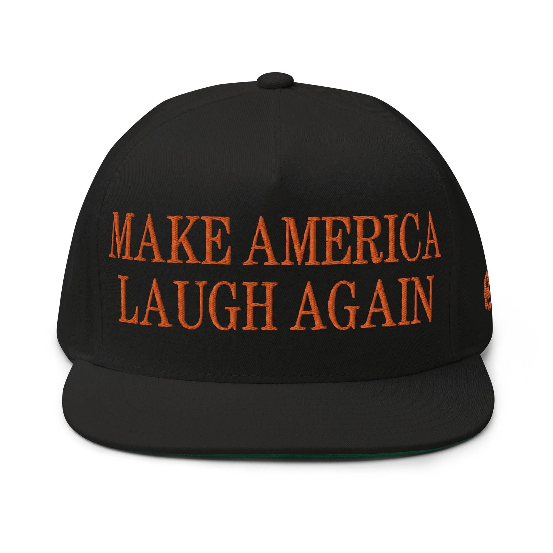Make Us Laugh Again MALA Halloween Embroidered Flat Bill Brim 5 Panel Snapback Hat Default Title Capital Crowns Harris Halloween LADs Liberal Make Again Snapback Hats