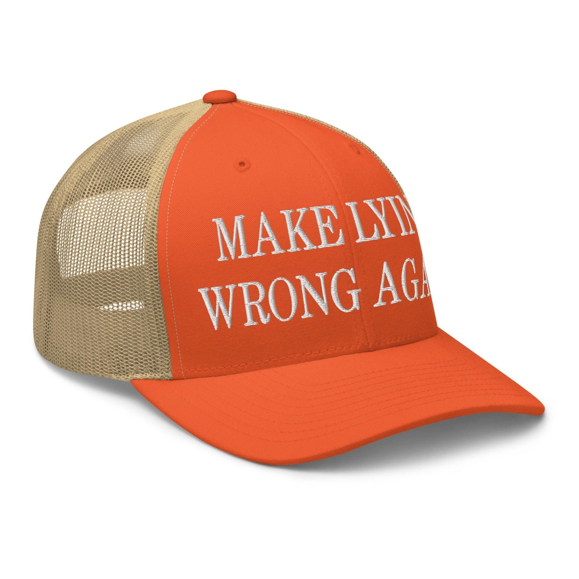 Make Lying Wrong Again Embroidered Mesh Trucker Hat Capital Crowns LADs Make Again Trucker Hats