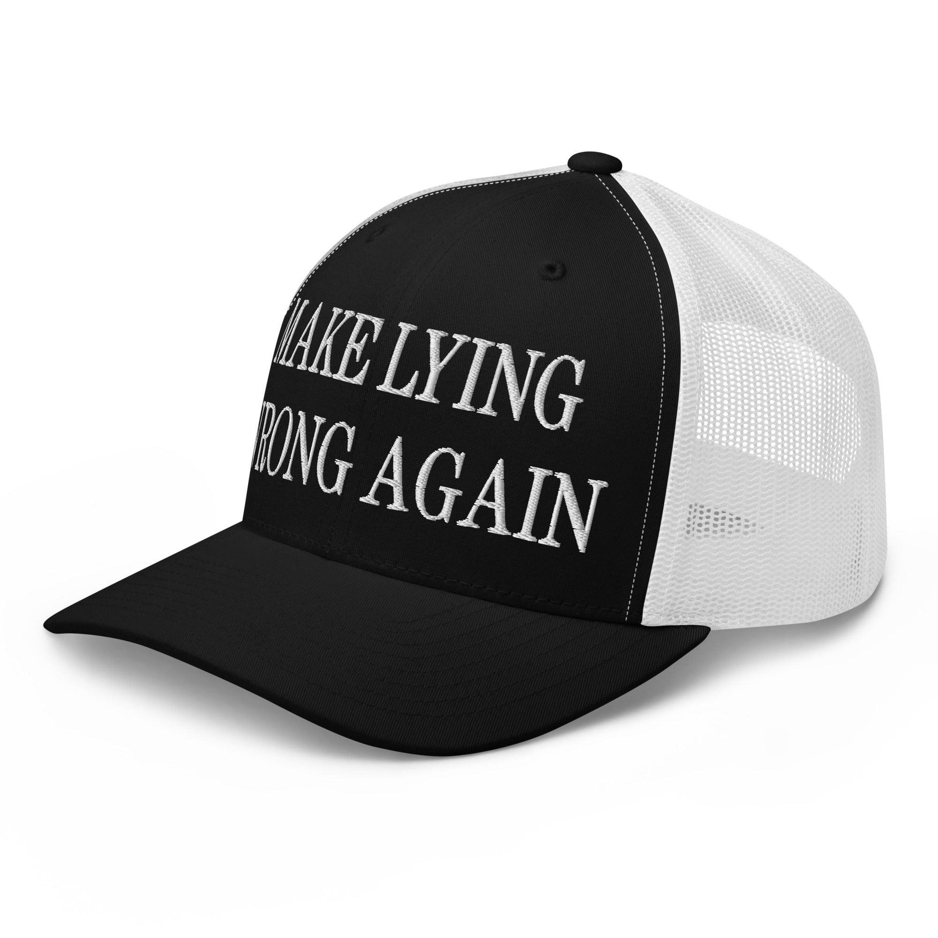 Make Lying Wrong Again Embroidered Mesh Trucker Hat Capital Crowns LADs Make Again Trucker Hats