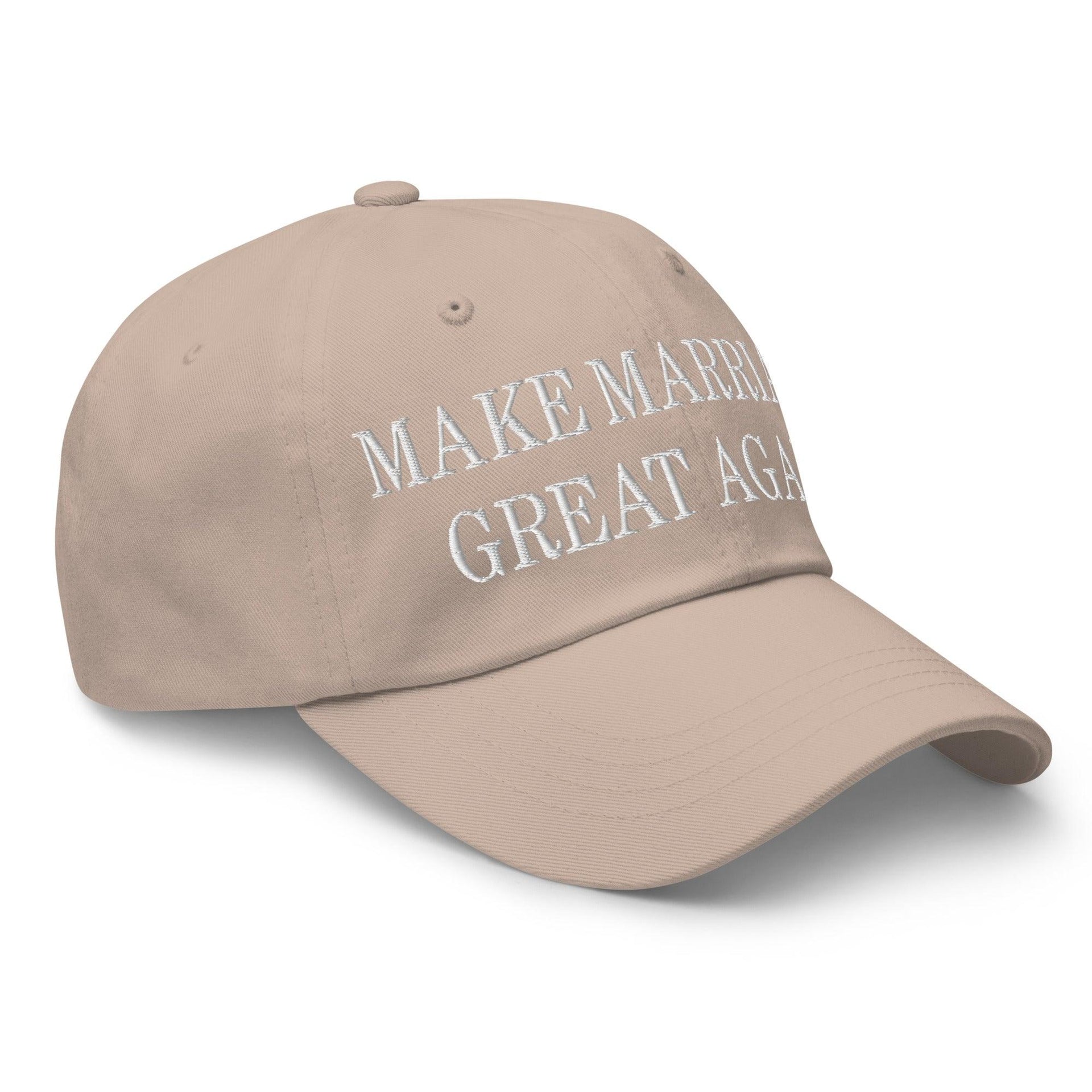 Make Marriage Great Again Embroidered Dad Hat Capital Crowns Dad Hats LADs Make Again