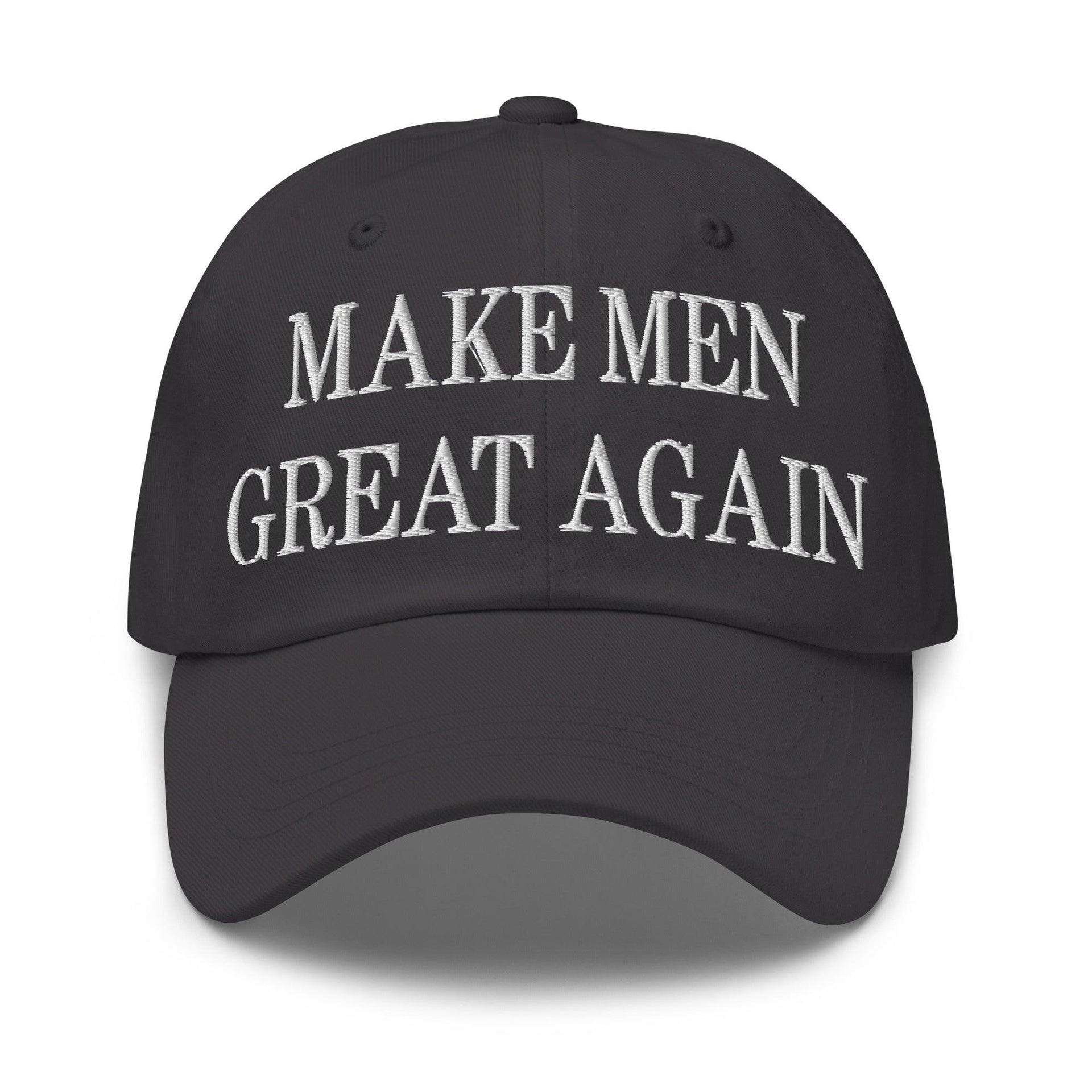 Make Men Great Again Embroidered Dad Hat Dark Grey Capital Crowns Dad Hats LADs Make Again