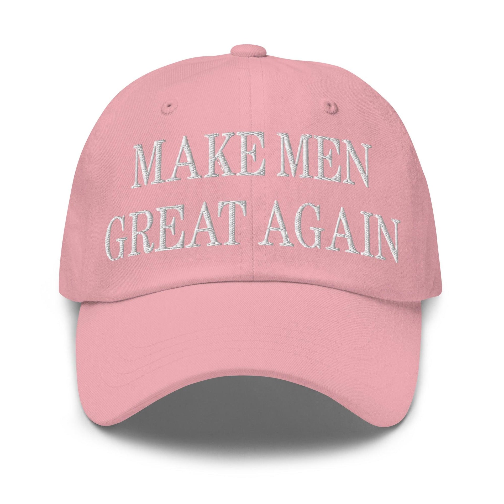 Make Men Great Again Embroidered Dad Hat Pink Capital Crowns Dad Hats LADs Make Again