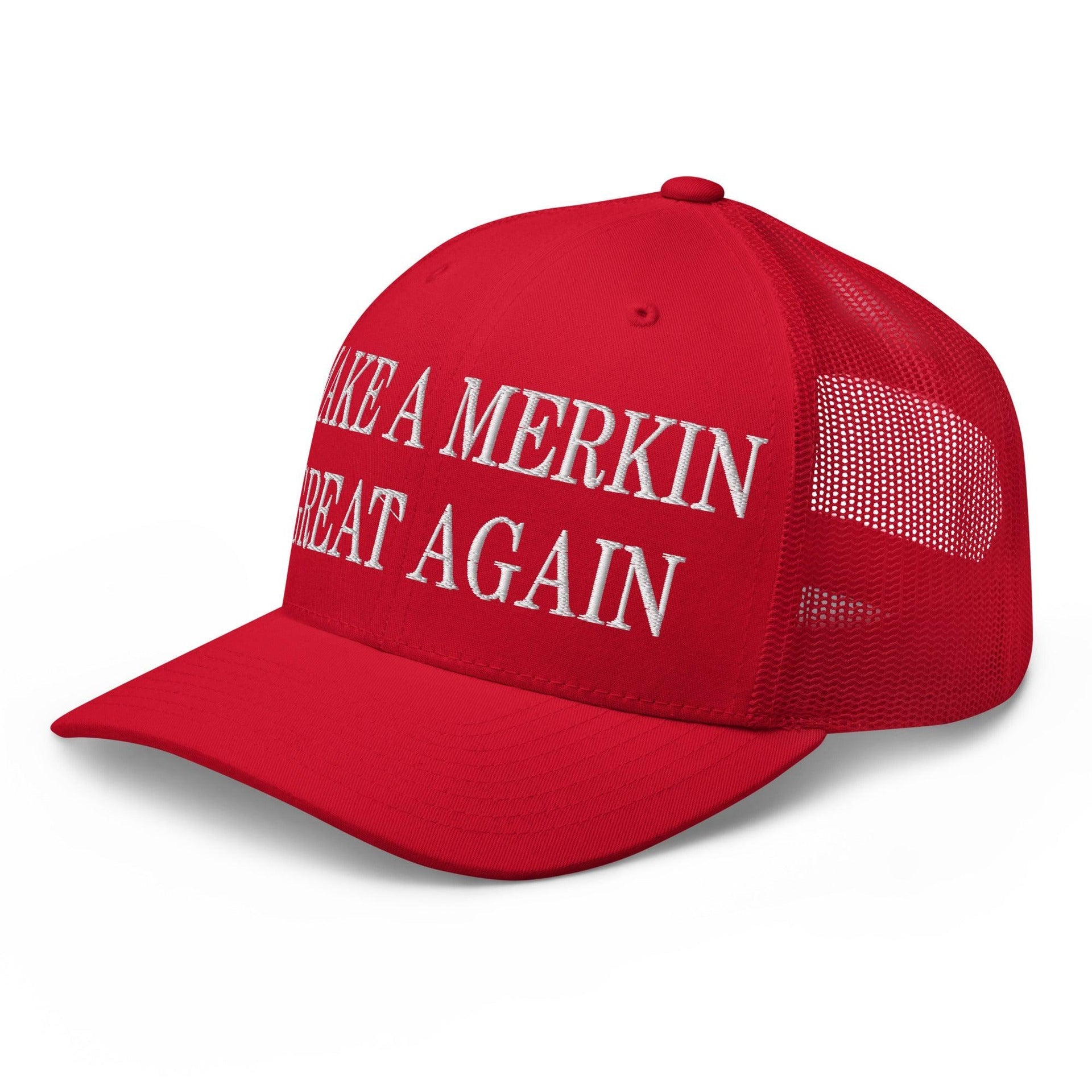 Make A Merkin Great Again Embroidered Mesh Trucker Hat Capital Crowns LADs Make Again Trucker Hats