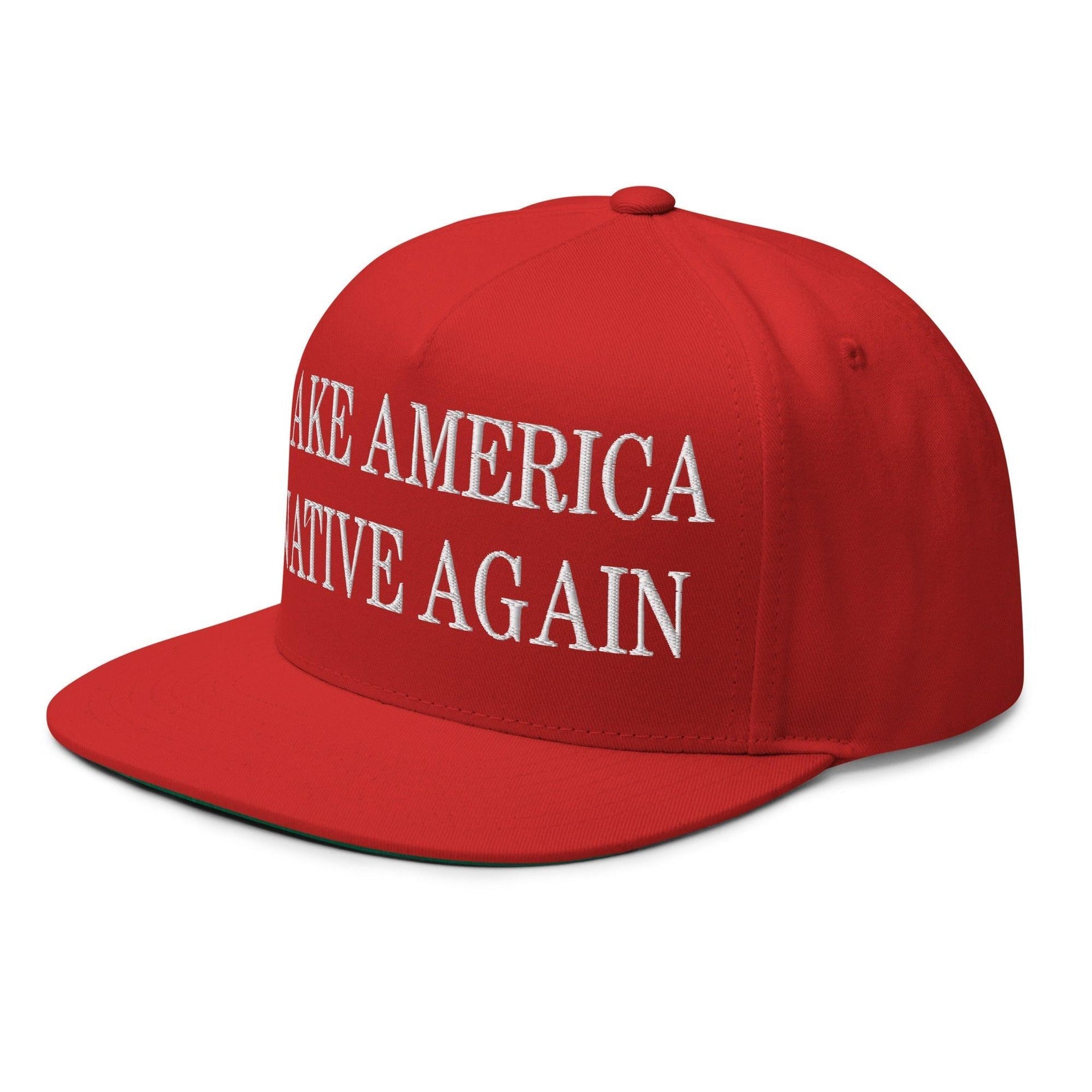 Make Us Native Again Embroidered 5 Panel Flat Bill Brim Snapback Hat Capital Crowns LADs Make Again Snapback Hats