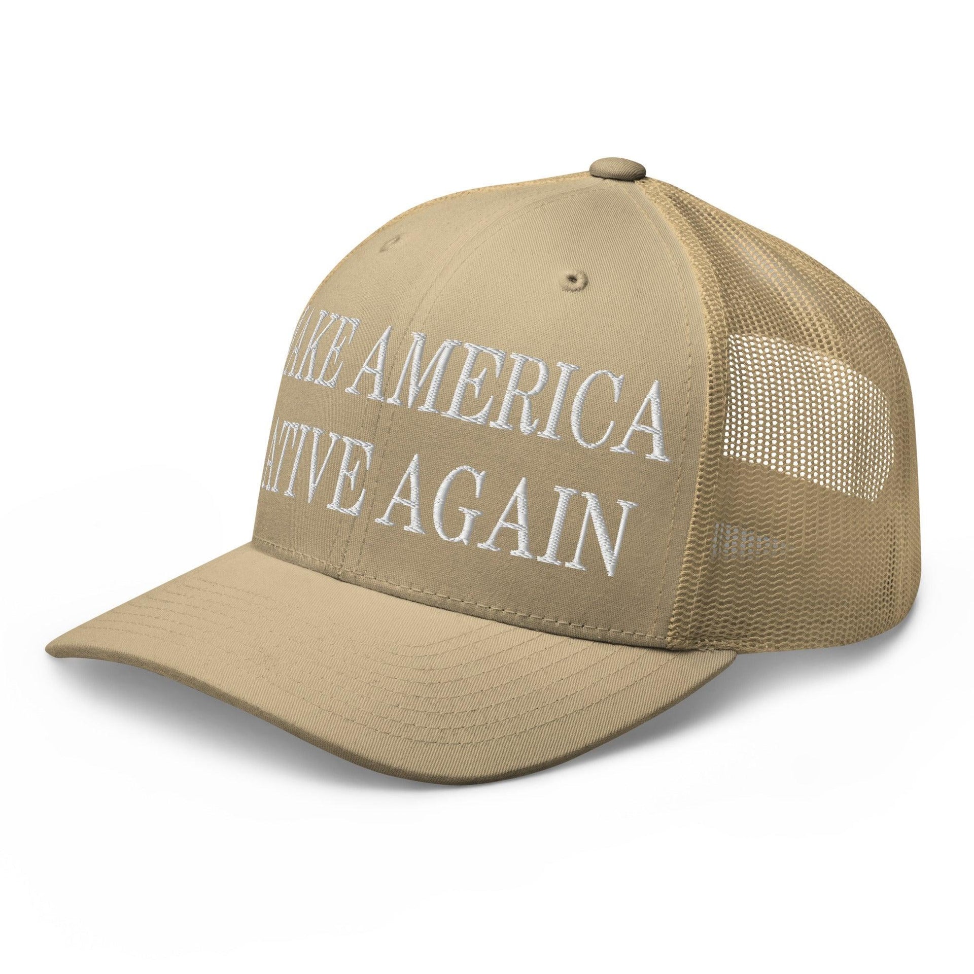 Make Us Native Again Embroidered Mesh Trucker Hat Capital Crowns Make Again Trucker Hats