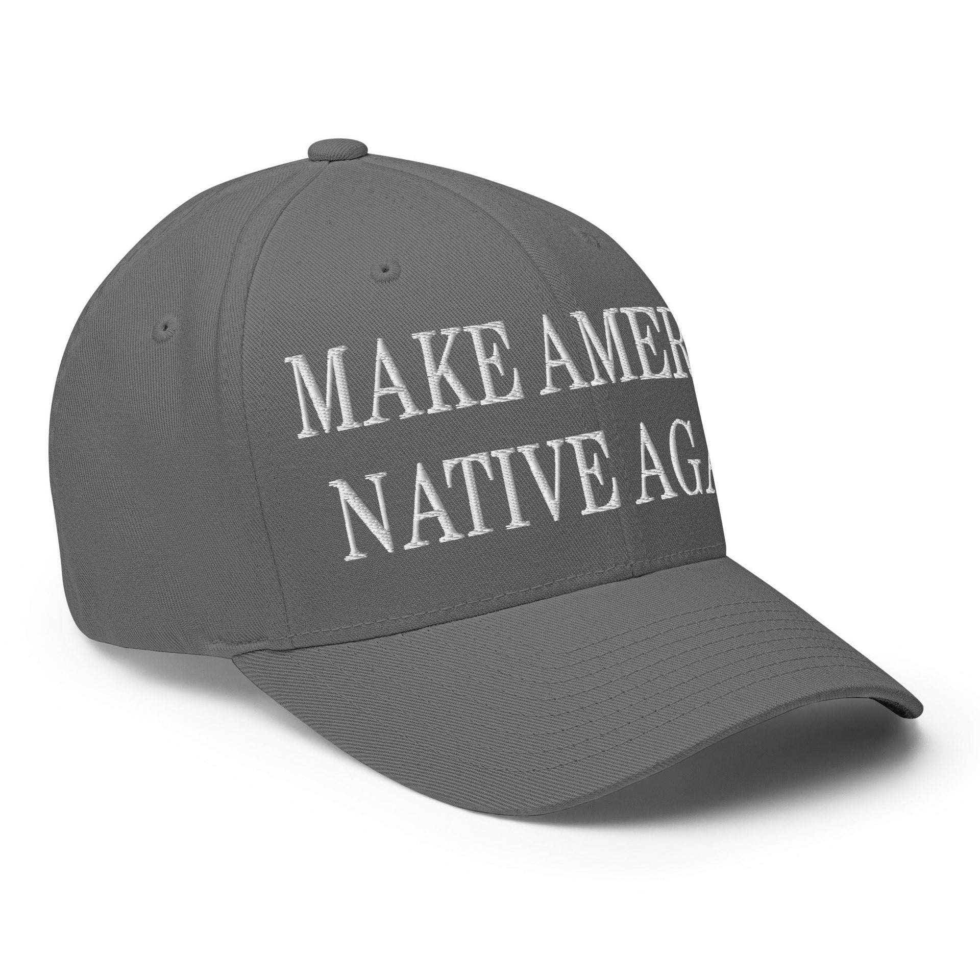 Make Us Native Again Embroidered Stretch Fit Baseball Hat Capital Crowns Make Again Stretch Fit