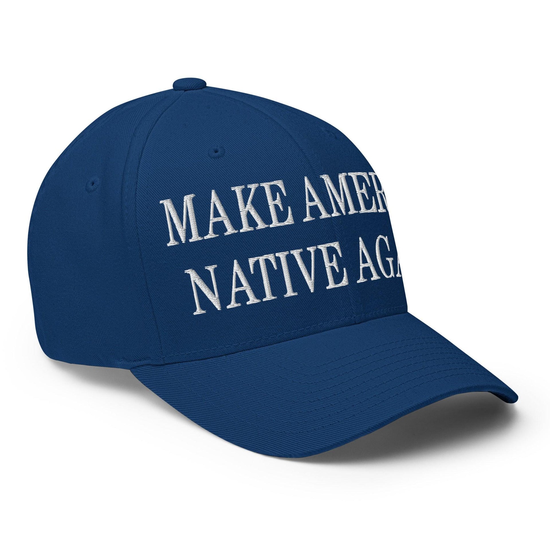 Make Us Native Again Embroidered Stretch Fit Baseball Hat Capital Crowns Make Again Stretch Fit