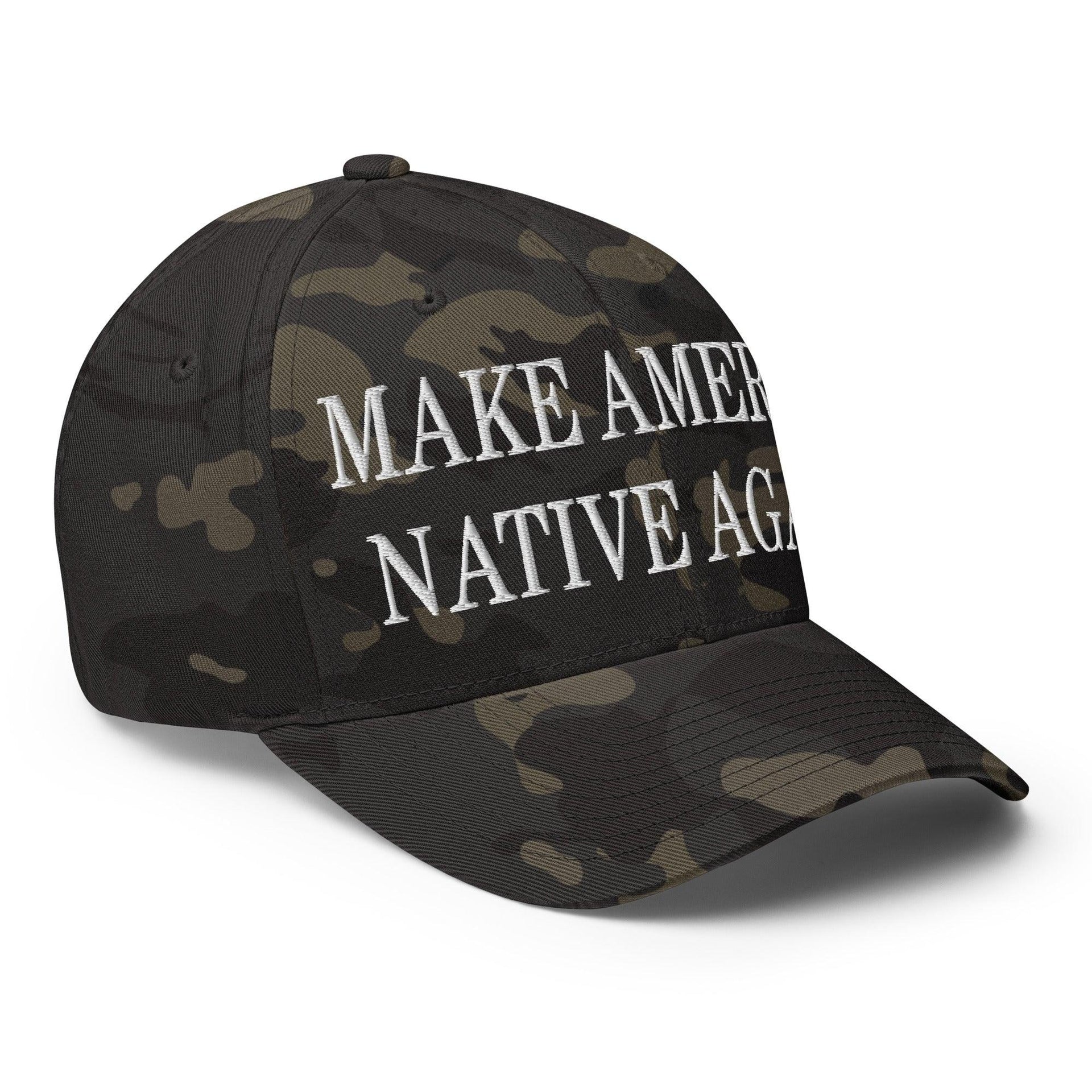 Make Us Native Again Embroidered Stretch Fit Baseball Hat Capital Crowns Make Again Stretch Fit