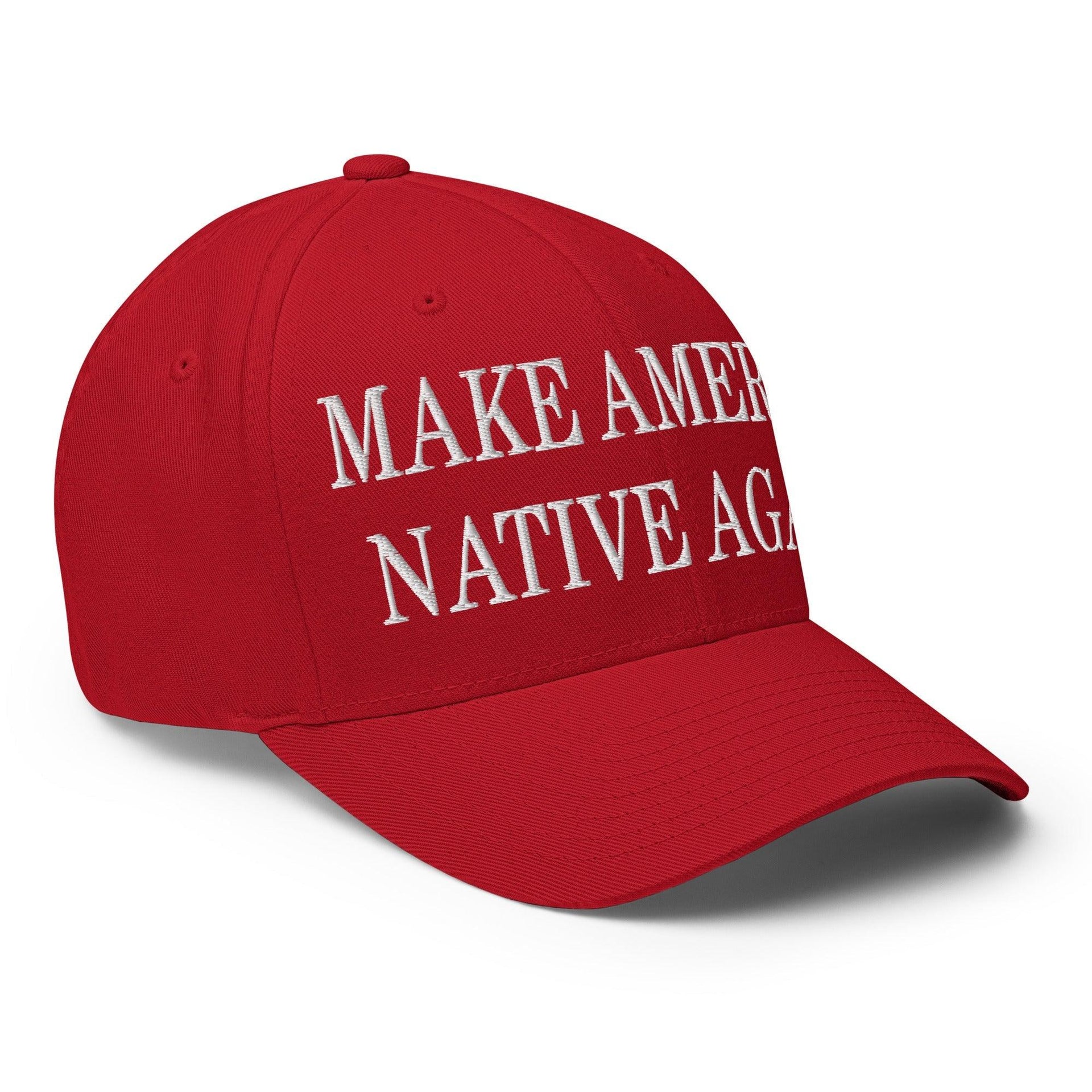 Make Us Native Again Embroidered Stretch Fit Baseball Hat Capital Crowns Make Again Stretch Fit