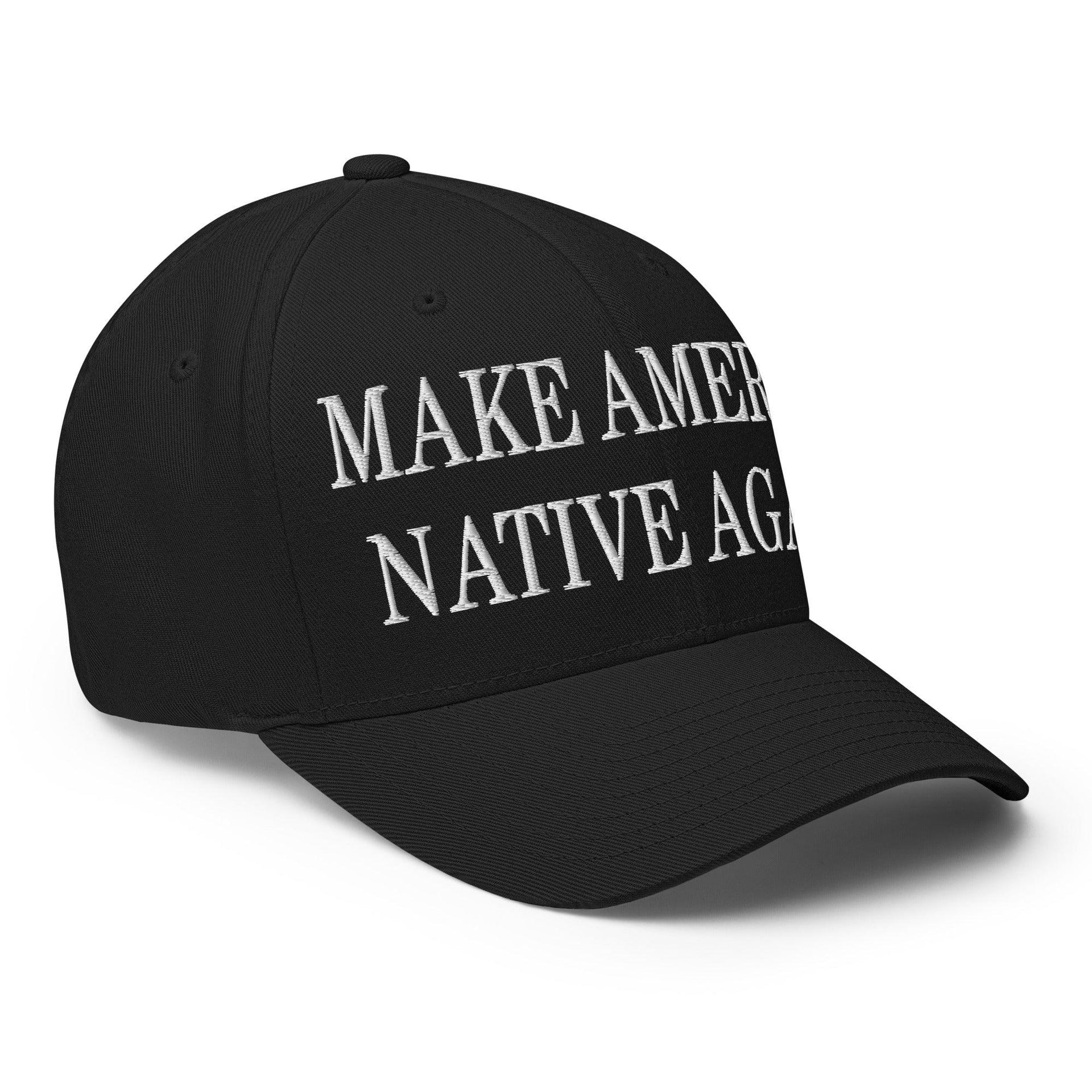 Make Us Native Again Embroidered Stretch Fit Baseball Hat Capital Crowns Make Again Stretch Fit