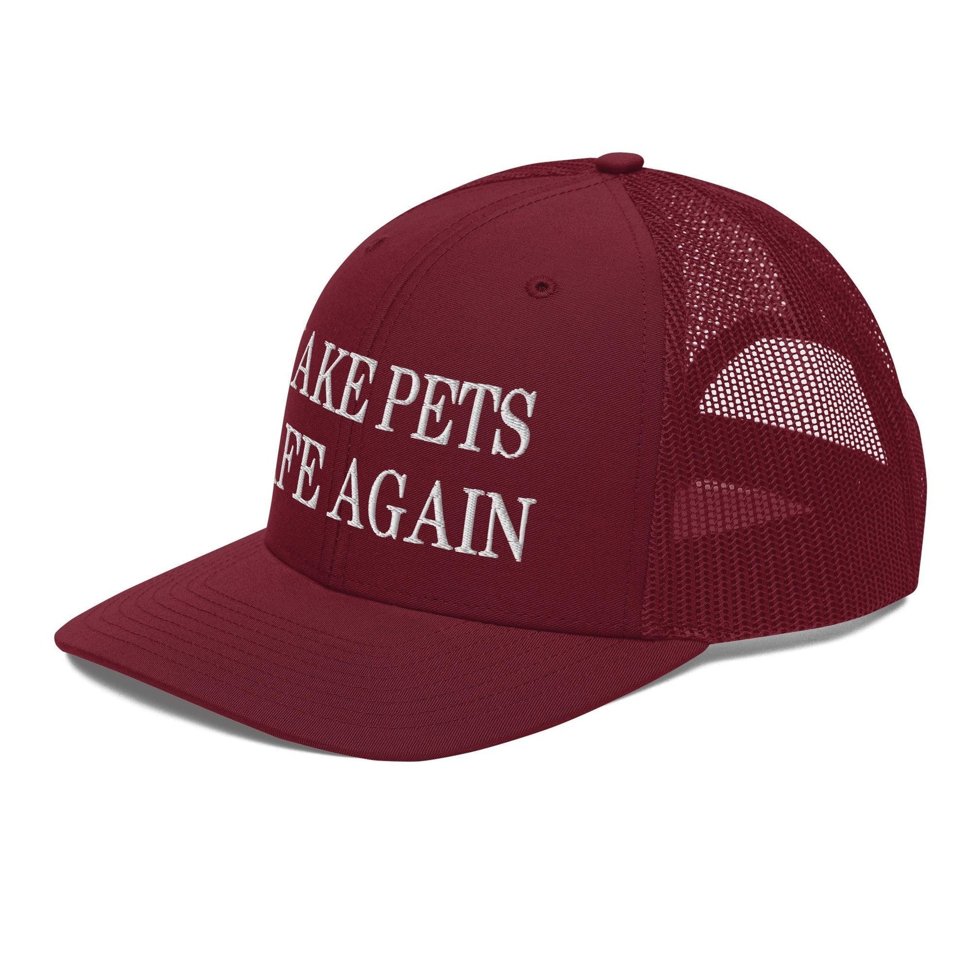 Make Pets Safe Again Embroidered Classic Mesh Trucker Hat Capital Crowns Make Again Trucker Hats