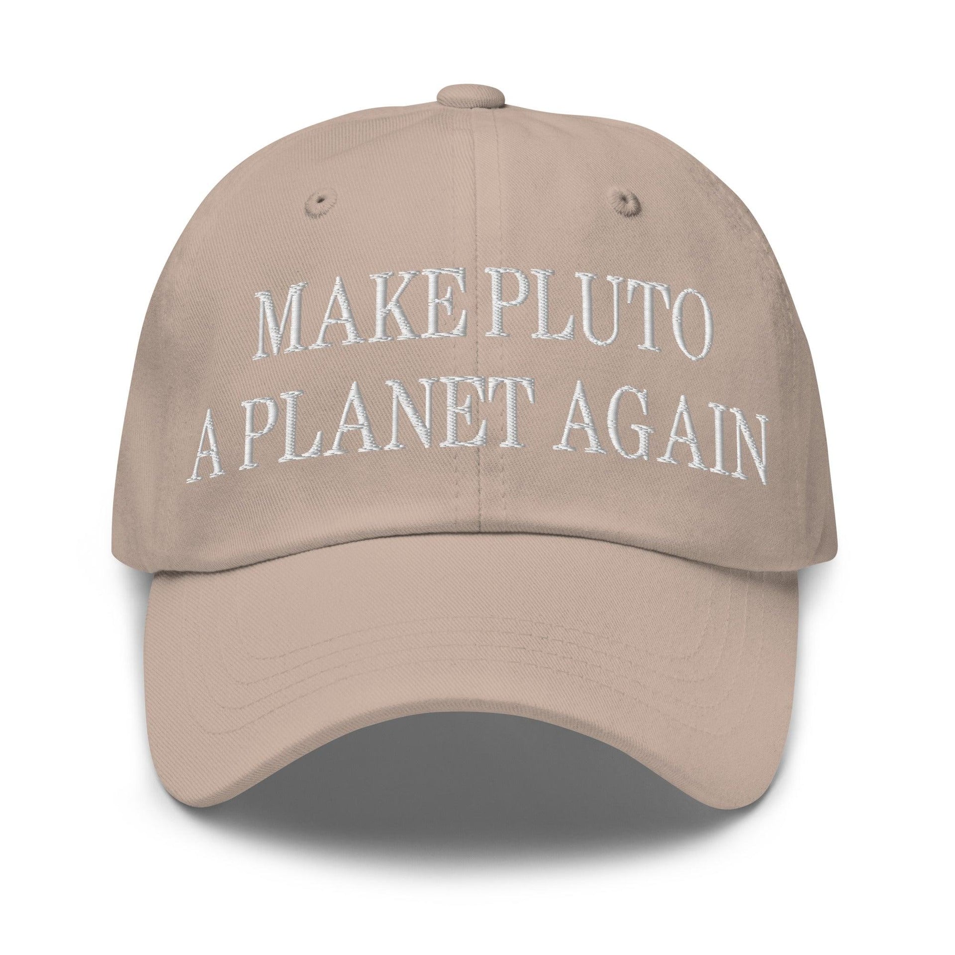 Make Pluto a Planet Again Embroidered Dad Hat Stone Capital Crowns Dad Hats Make Again