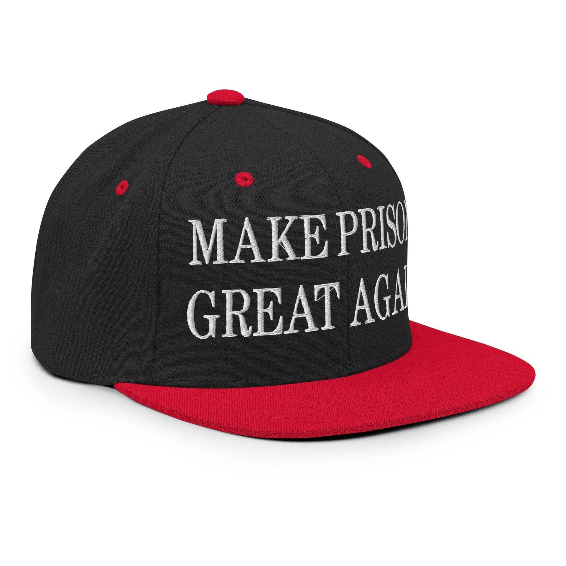 Make Prison Great Again Embroidered Flat Bill Brim Snapback Hat Capital Crowns LADs Make Again
