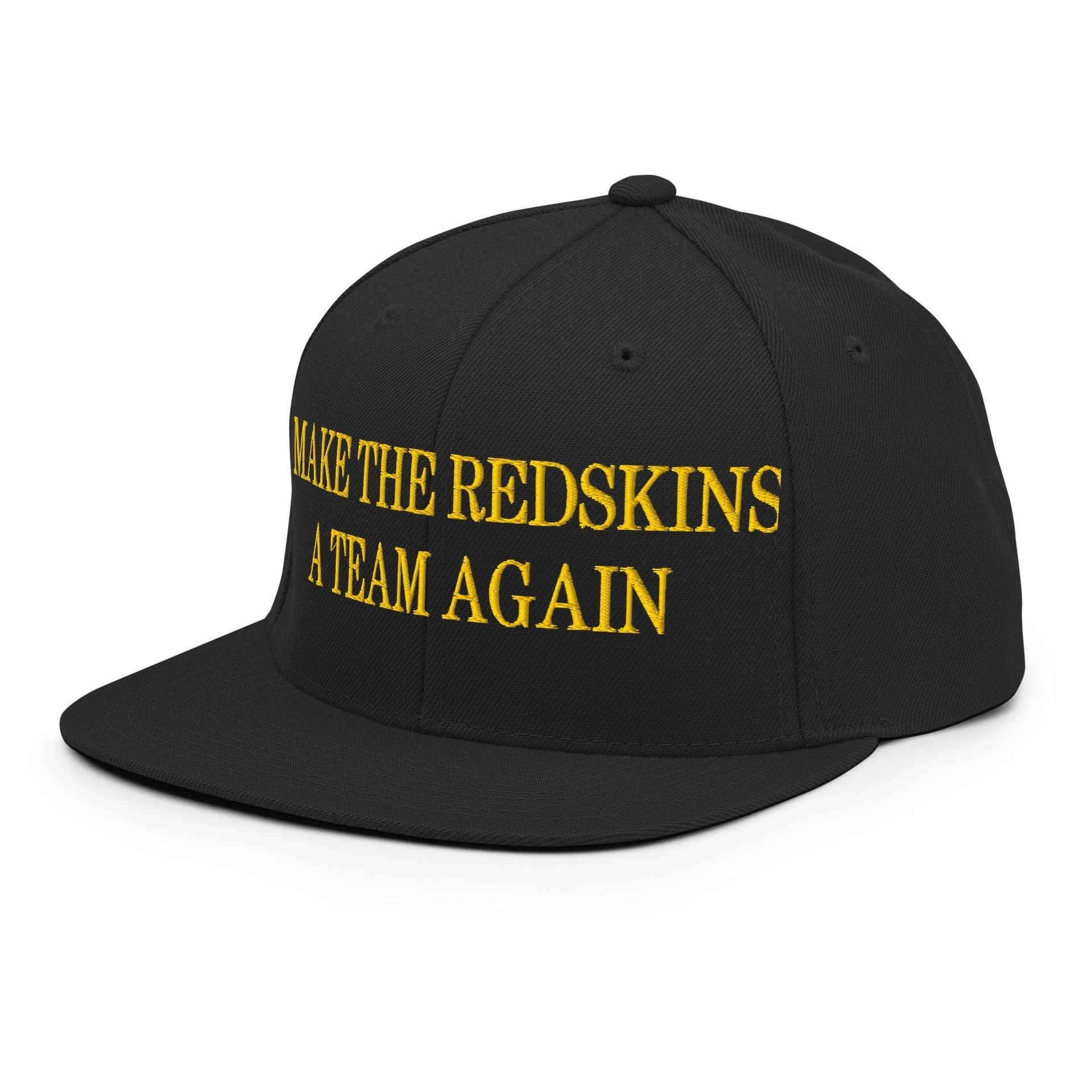 Make The Redskins a Team Again Embroidered Flat Bill Brim Snapback Hat Capital Crowns LADs Make Again
