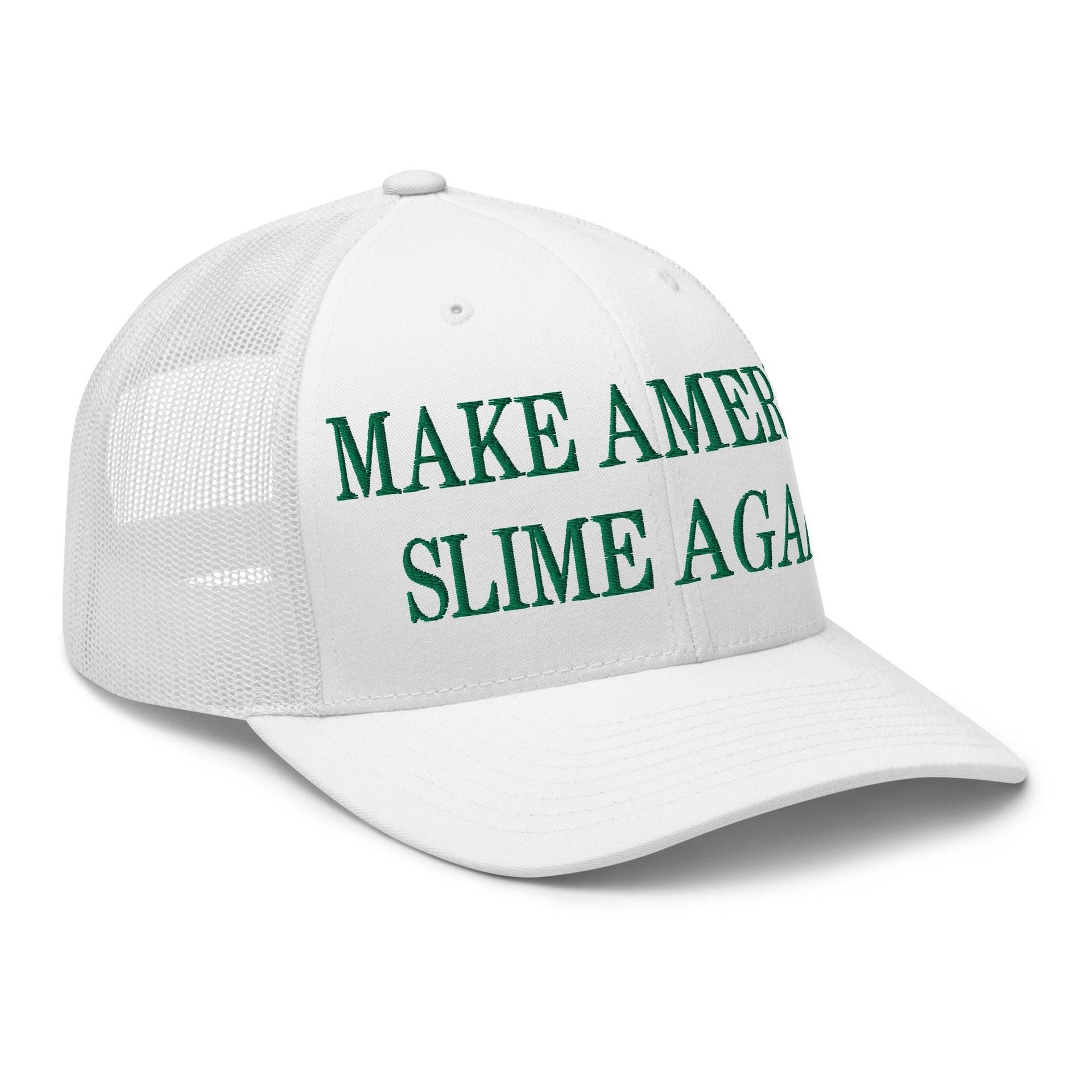 Make Us Slime Again Embroidered Mesh Trucker Hat Capital Crowns Make Again Trucker Hats