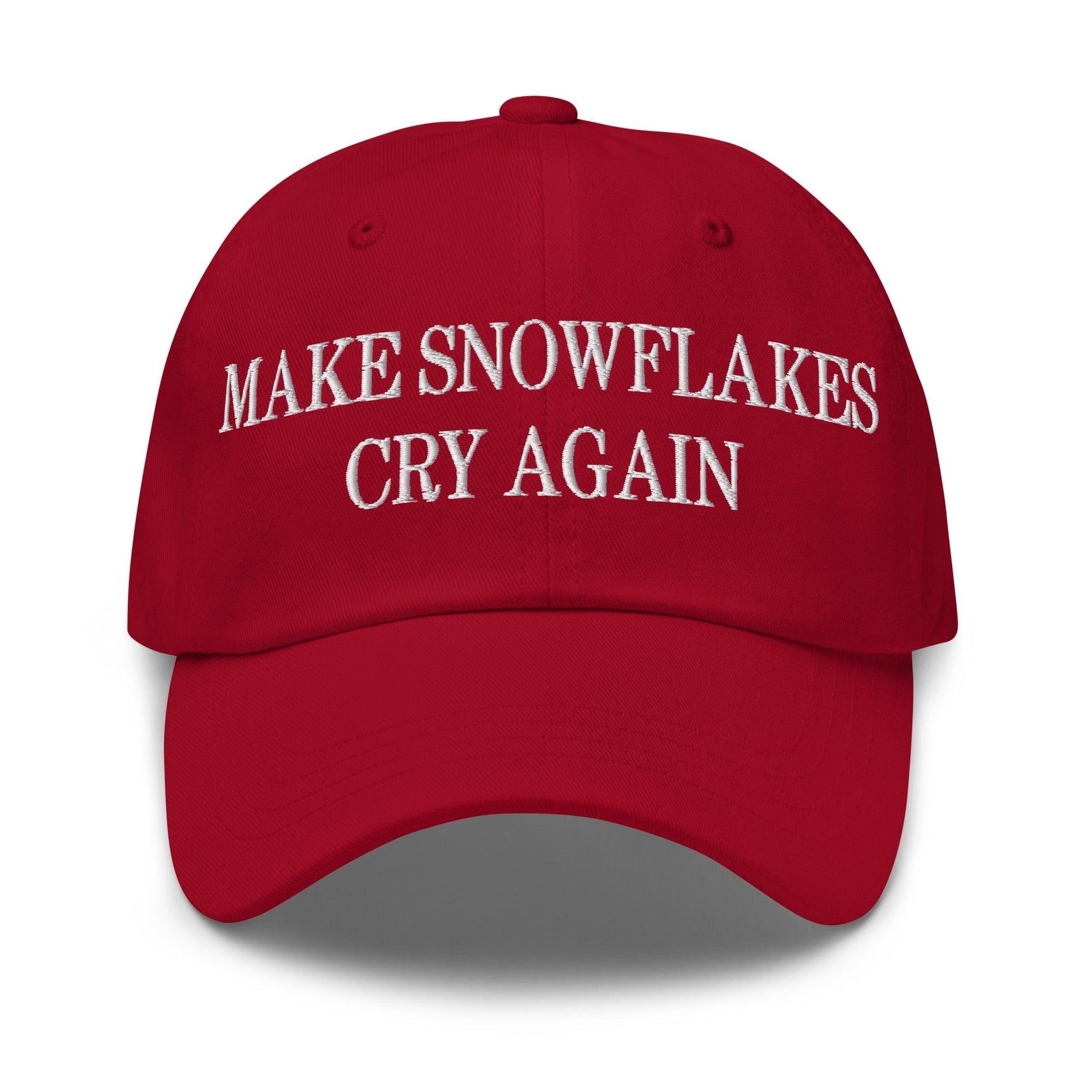 Make Snowflakes Cry Again Embroidered Dad Hat Cranberry Capital Crowns Dad Hats Make Again