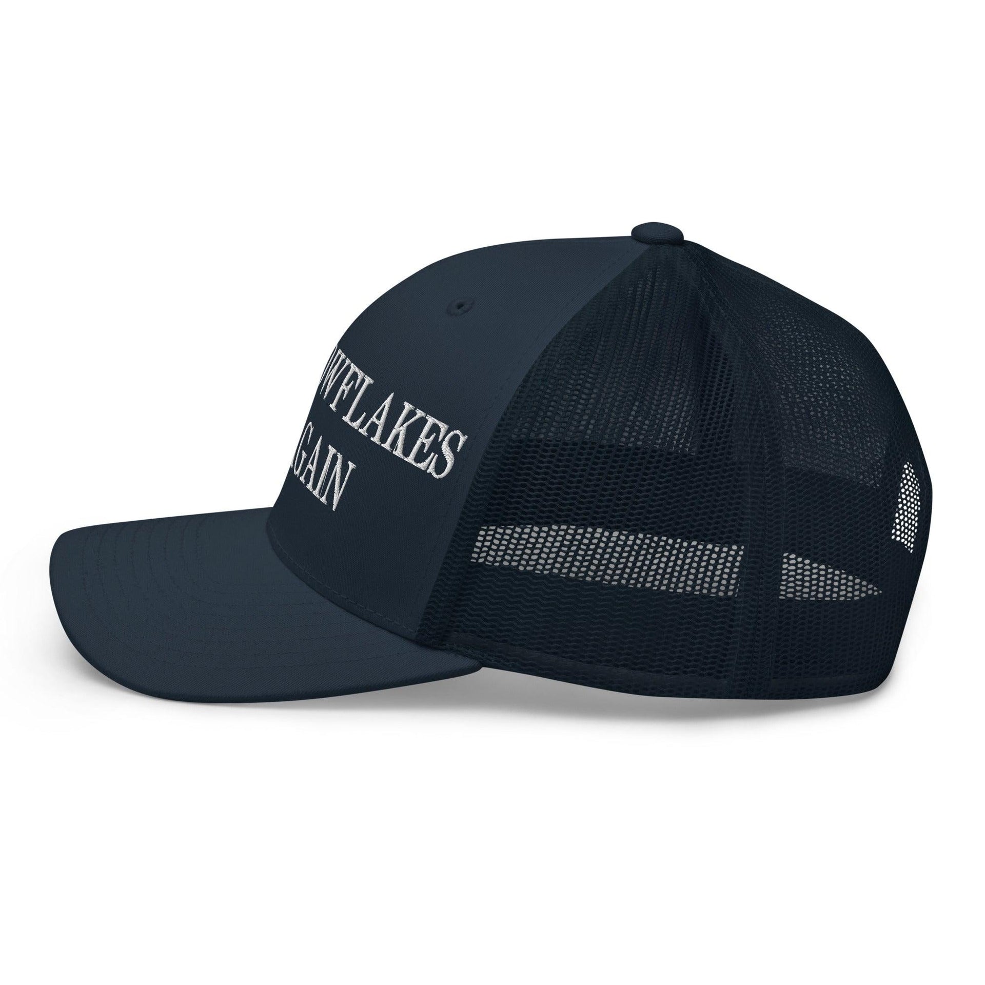 Make Snowflakes Cry Again Embroidered Mesh Trucker Hat Capital Crowns Make Again Trucker Hats