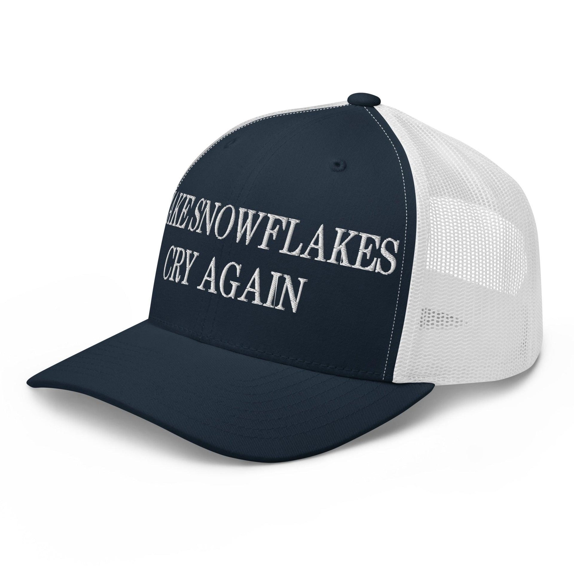 Make Snowflakes Cry Again Embroidered Mesh Trucker Hat Capital Crowns Make Again Trucker Hats