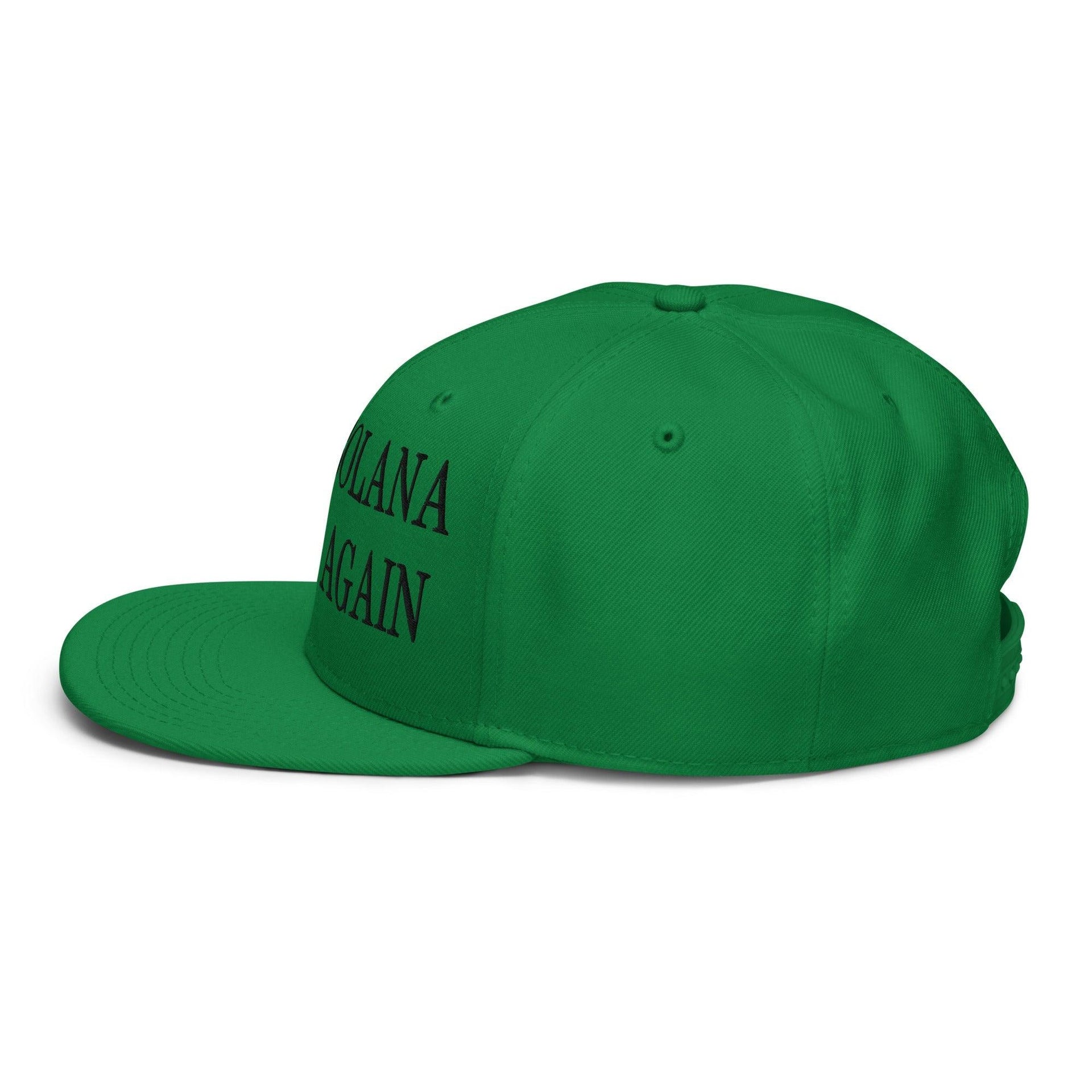 Make Solana Great Again Purple Pepe Embroidered Flat Bill Brim Snapback Hat Capital Crowns Crypto Funny Make Again Snapback Hats