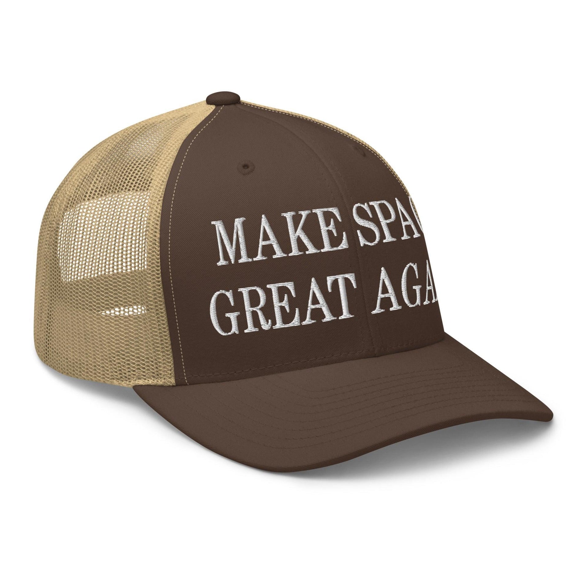 Make Space Great Again Embroidered Mesh Trucker Hat Capital Crowns LADs Make Again Trucker Hats