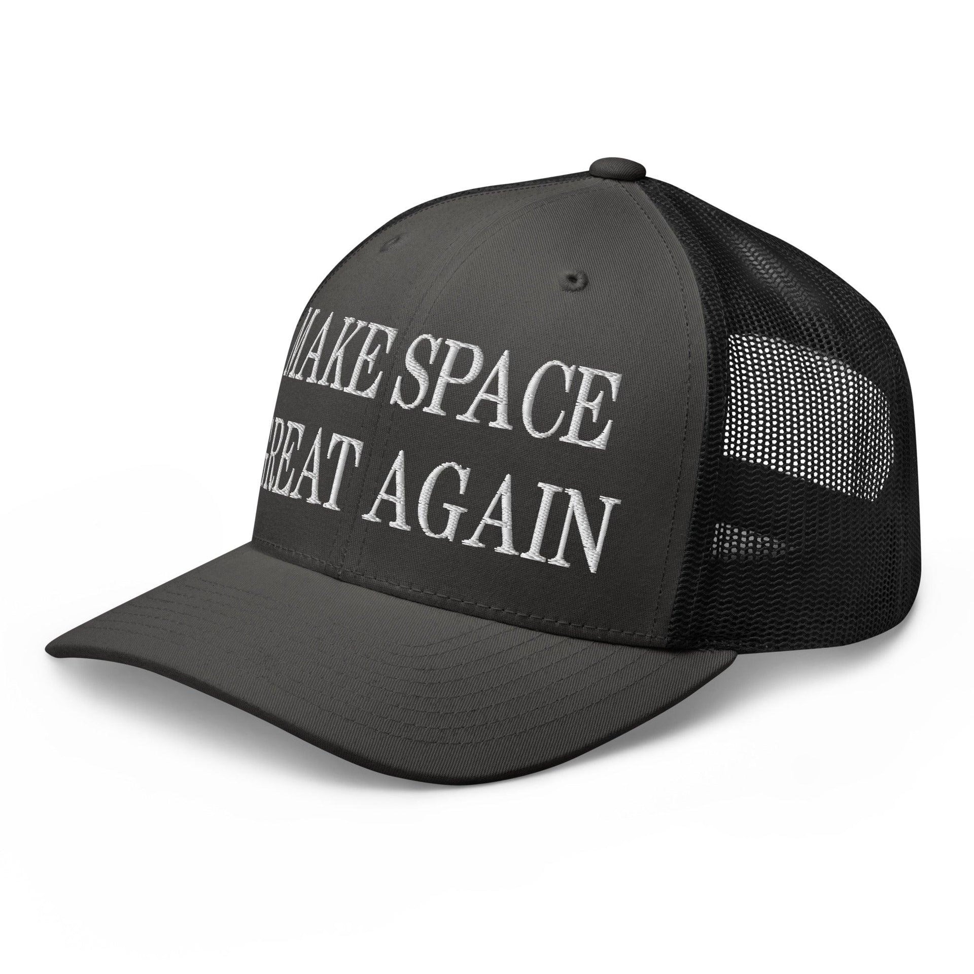 Make Space Great Again Embroidered Mesh Trucker Hat Capital Crowns LADs Make Again Trucker Hats