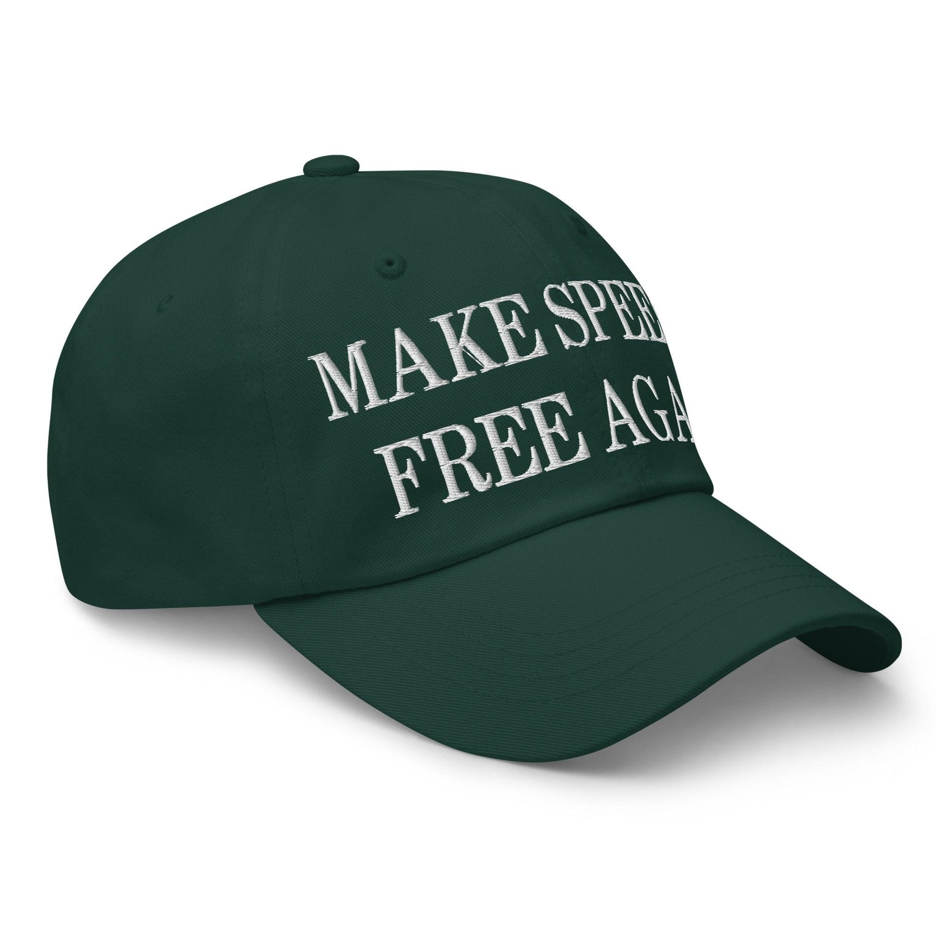 Make Speech Free Again Embroidered Dad Hat Capital Crowns Dad Hats LADs Make Again