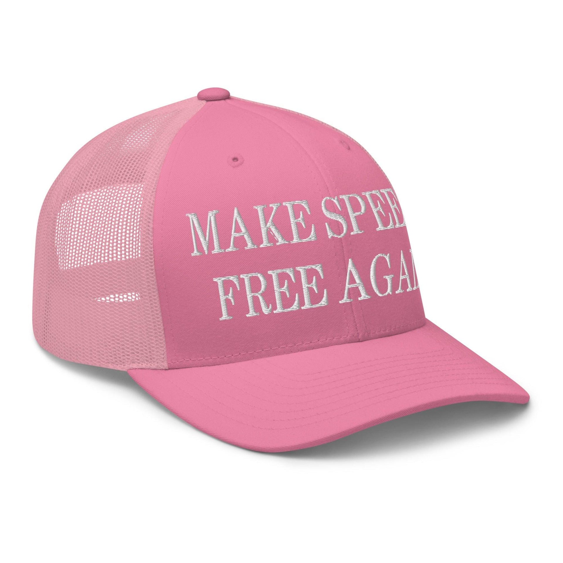Make Speech Free Again Embroidered Mesh Trucker Hat Capital Crowns LADs Make Again Trucker Hats