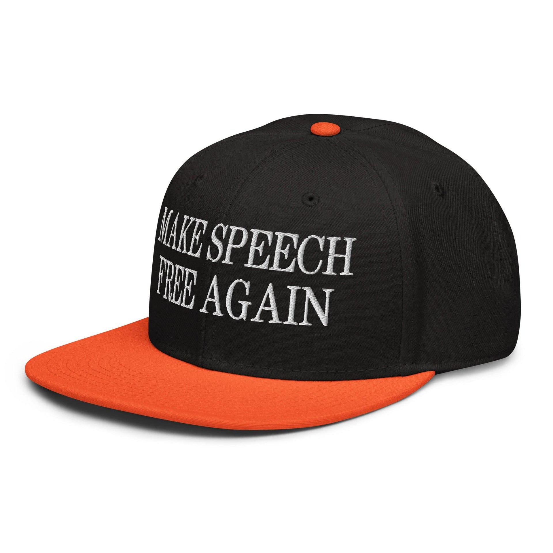 Make Speech Free Again High Crown Snapback Hat Capital Crowns LADs Make Again Snapback Hats