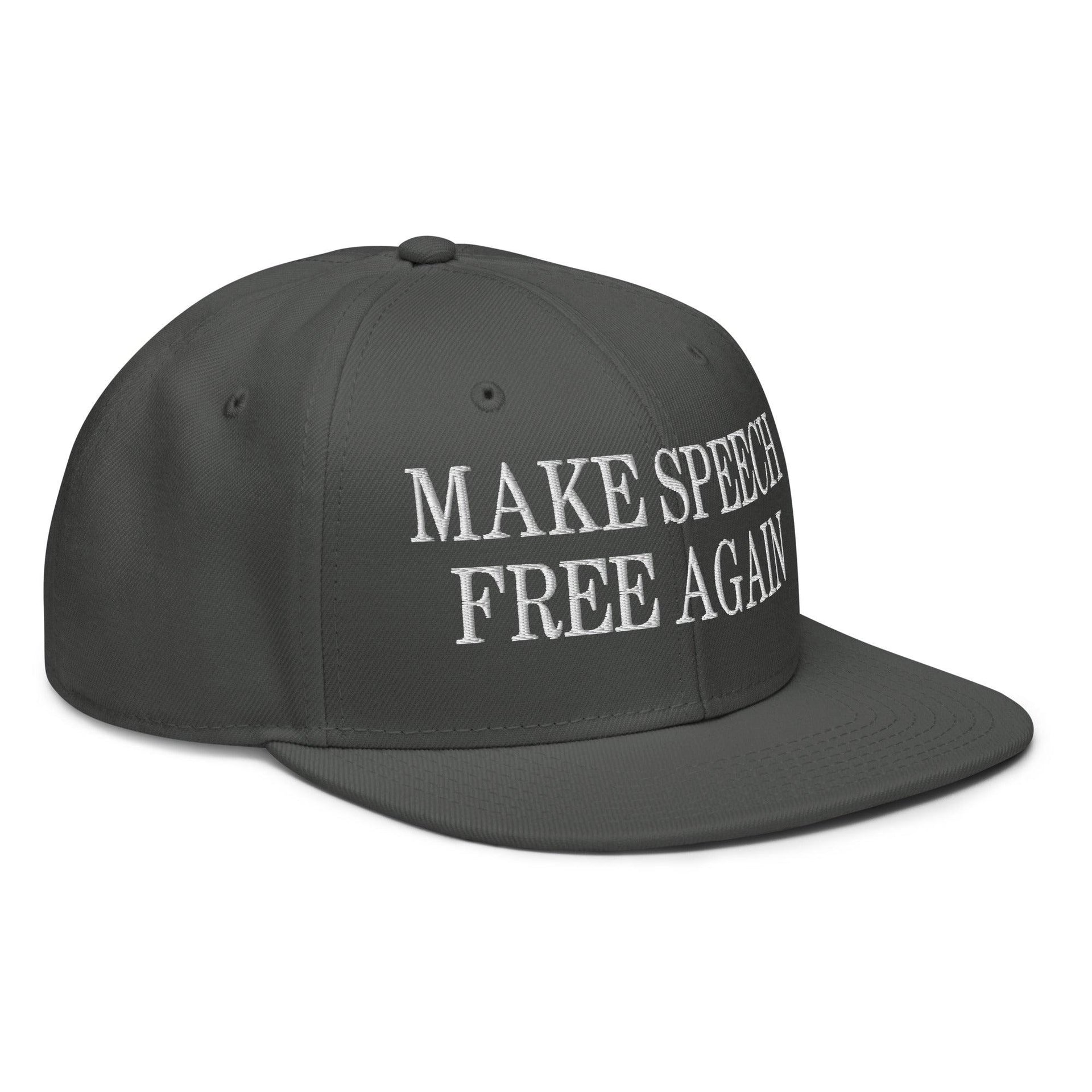 Make Speech Free Again High Crown Snapback Hat Capital Crowns LADs Make Again Snapback Hats