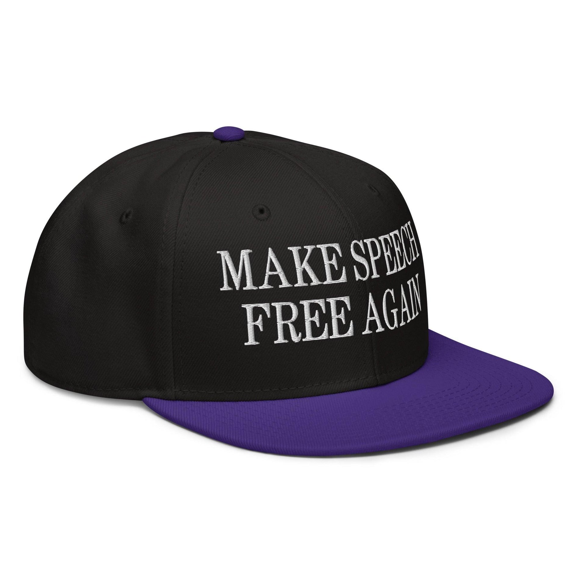 Make Speech Free Again High Crown Snapback Hat Capital Crowns LADs Make Again Snapback Hats