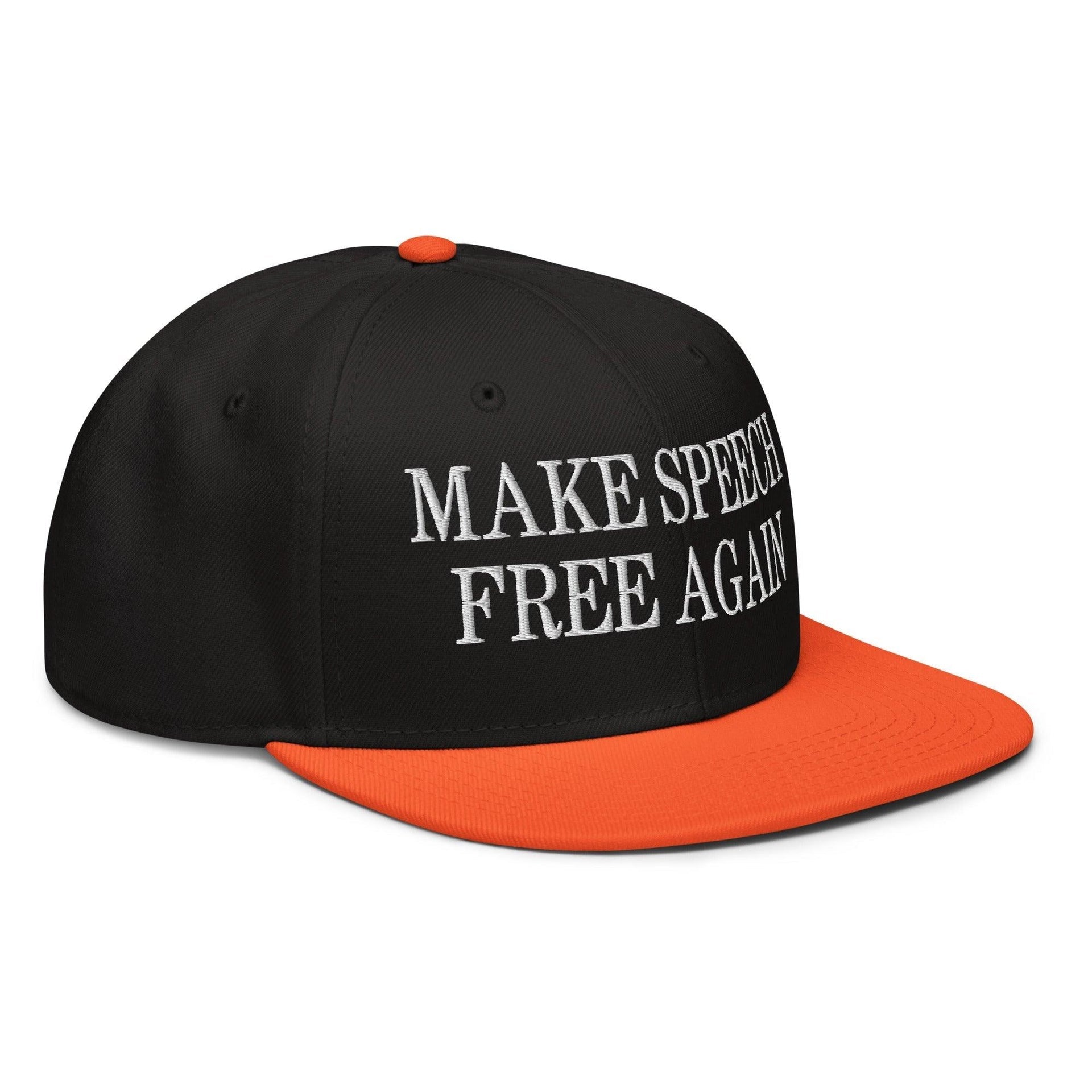 Make Speech Free Again High Crown Snapback Hat Capital Crowns LADs Make Again Snapback Hats