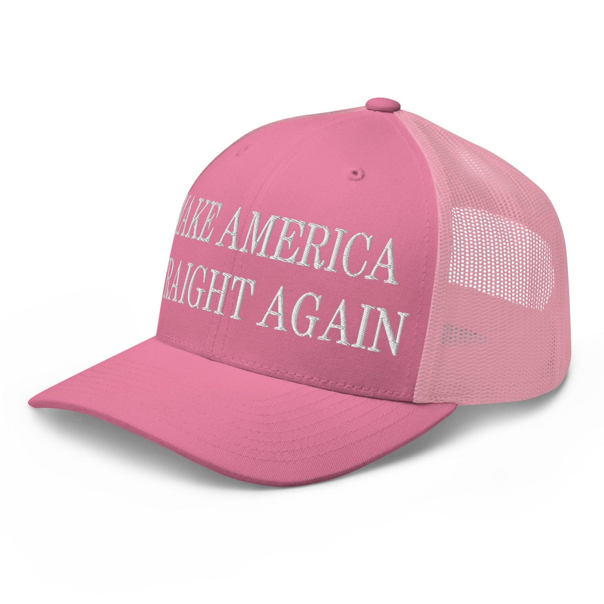 Make Us Straight Again Embroidered Mesh Trucker Hat Capital Crowns Make Again Trucker Hats