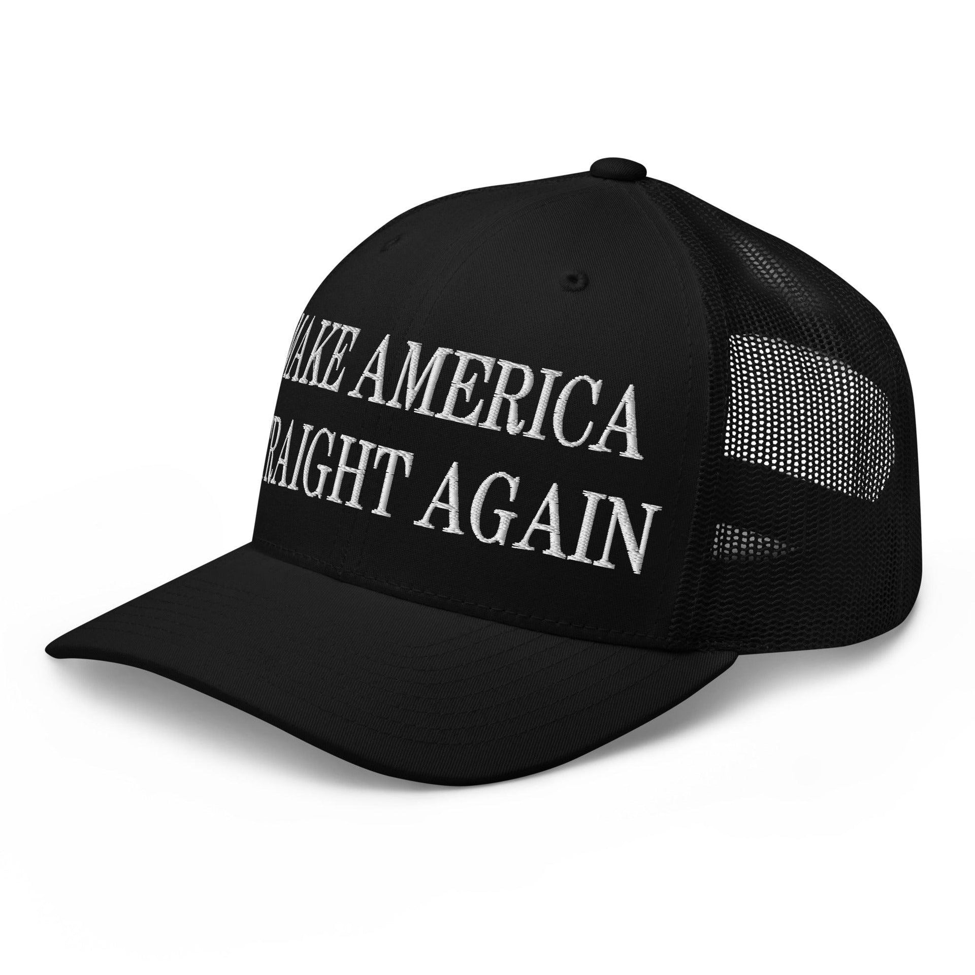 Make Us Straight Again Embroidered Mesh Trucker Hat Capital Crowns Make Again Trucker Hats
