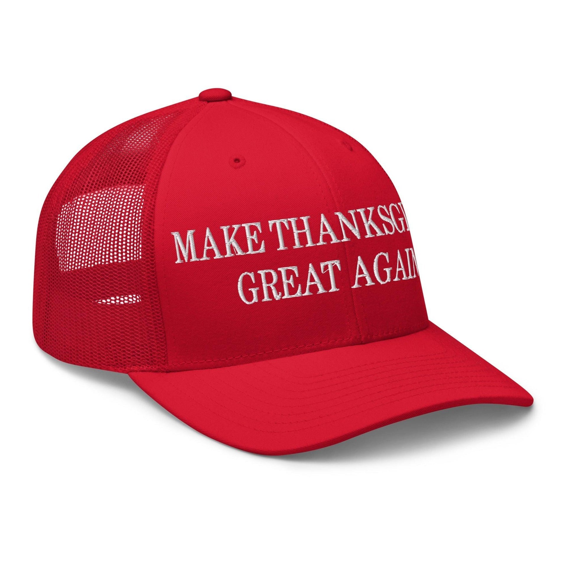 Make Thanksgiving Great Again Embroidered Mesh Trucker Hat Capital Crowns LADs Make Again Trucker Hats