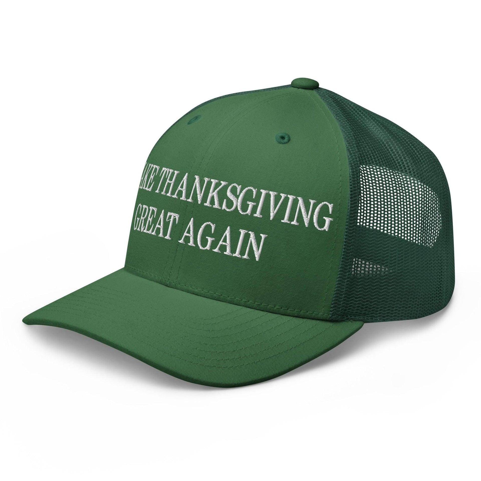 Make Thanksgiving Great Again Embroidered Mesh Trucker Hat Capital Crowns LADs Make Again Trucker Hats