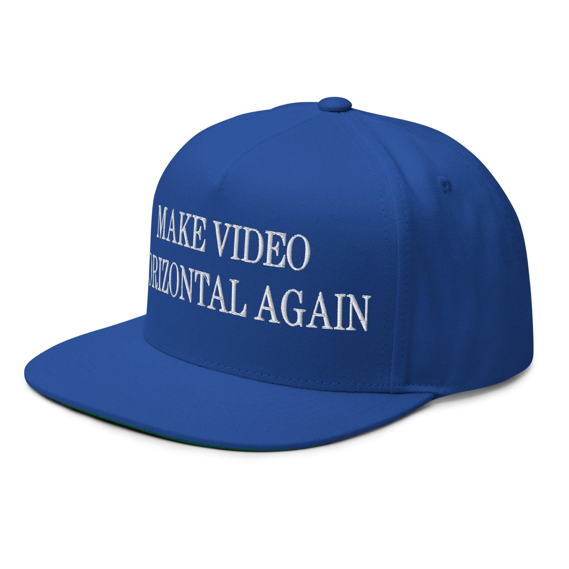 Make Video Horizontal Again Embroidered 5 Panel Flat Bill Brim Snapback Hat Capital Crowns LADs Make Again Snapback Hats