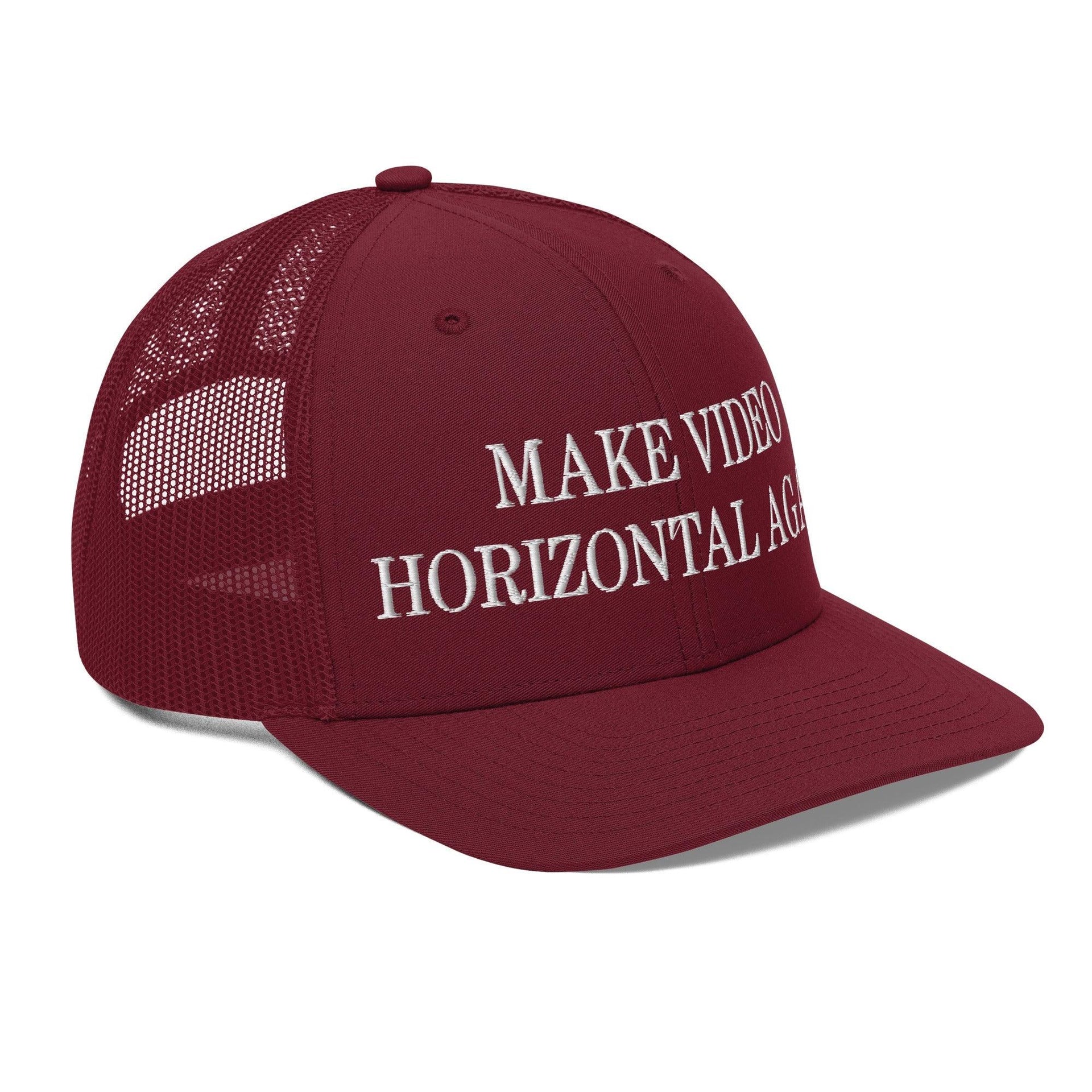 Make Video Horizontal Again Embroidered Classic Mesh Trucker Hat Capital Crowns LADs Make Again Trucker Hats