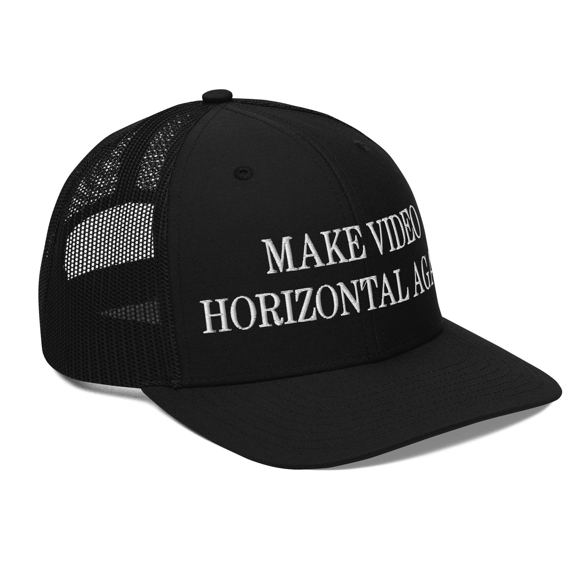 Make Video Horizontal Again Embroidered Classic Mesh Trucker Hat Capital Crowns LADs Make Again Trucker Hats