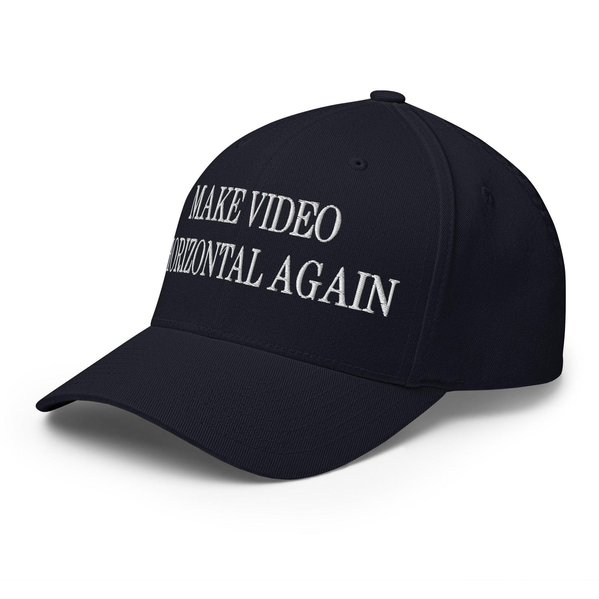 Make Video Horizontal Again Embroidered Stretch Fit Baseball Hat Capital Crowns LADs Make Again Stretch Fit