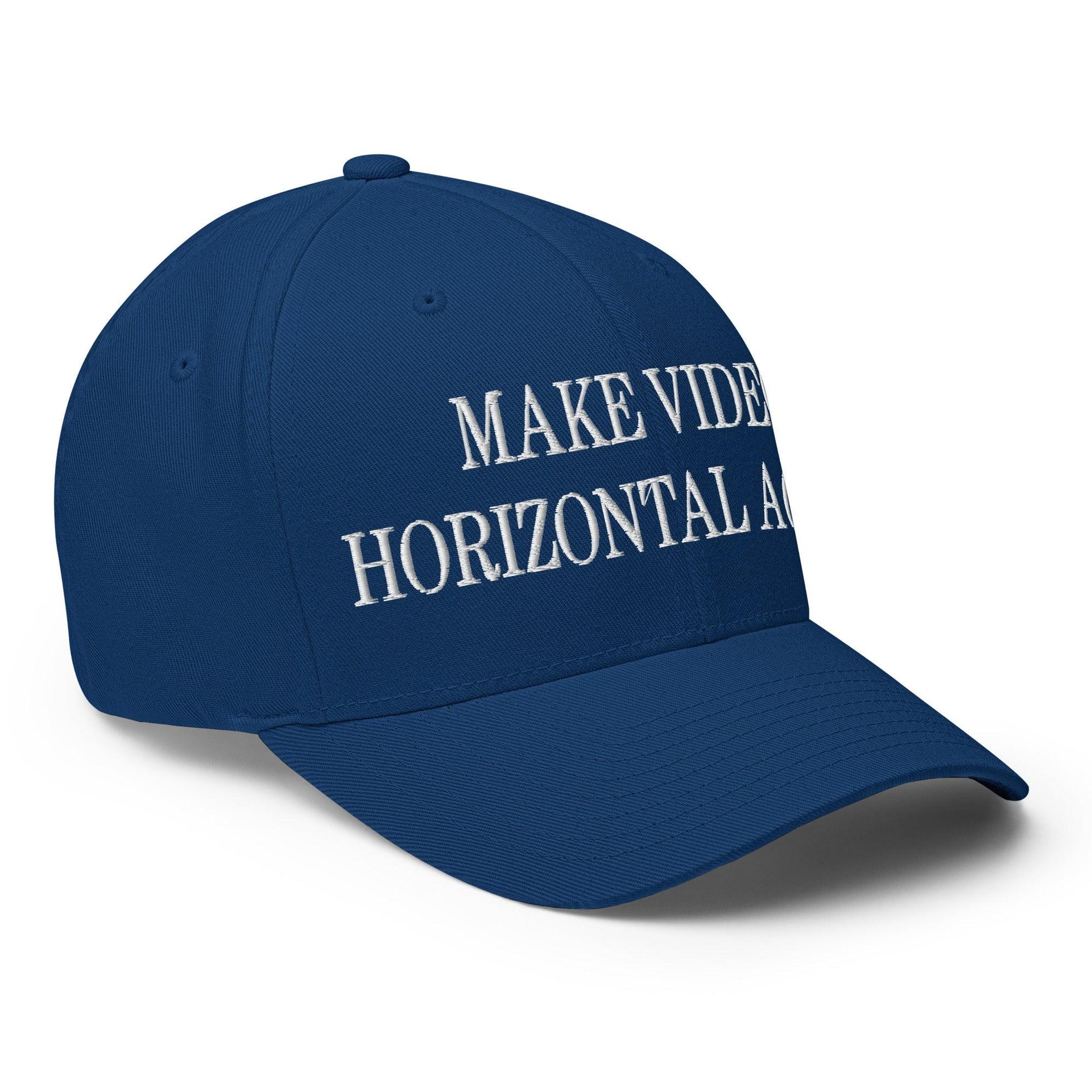 Make Video Horizontal Again Embroidered Stretch Fit Baseball Hat Capital Crowns LADs Make Again Stretch Fit