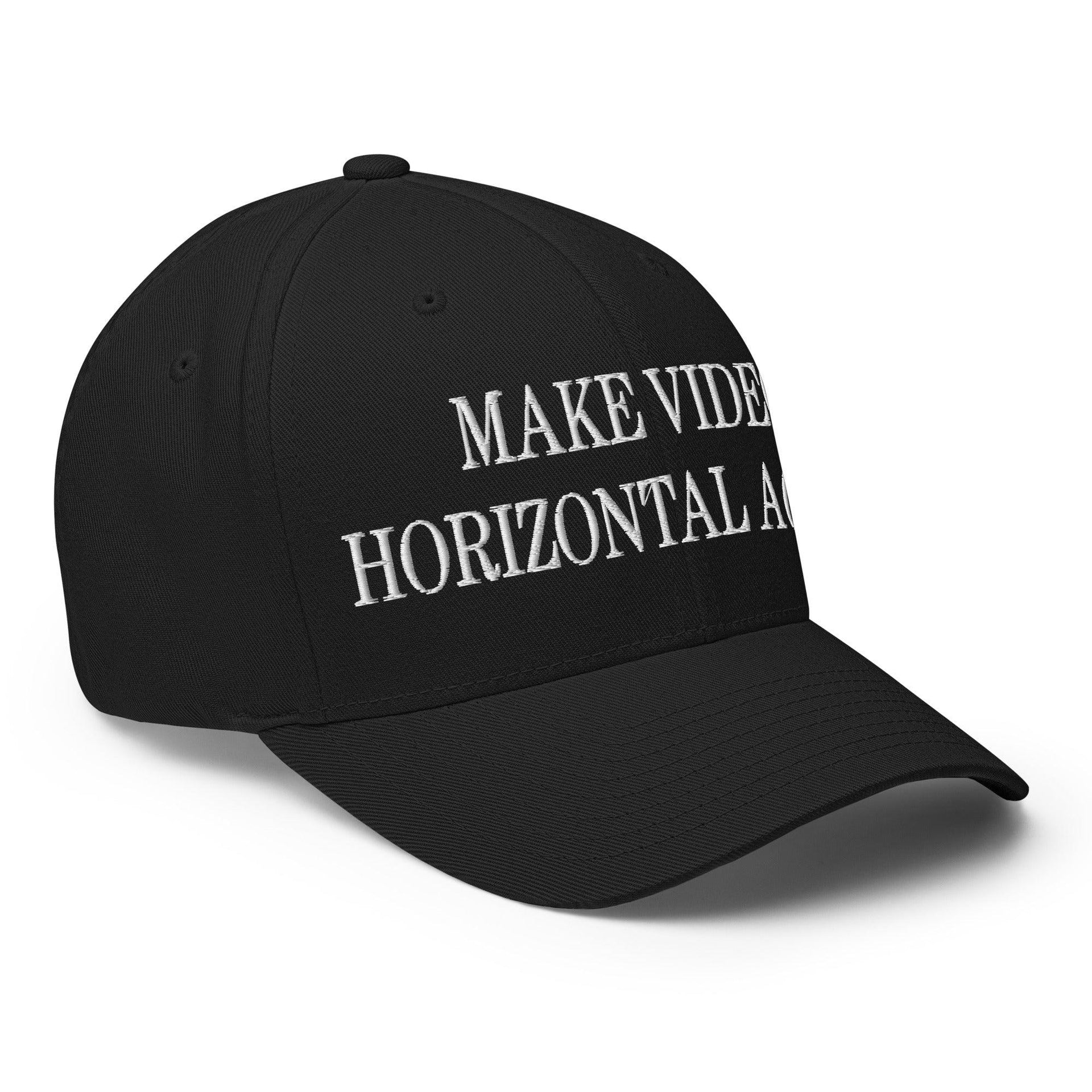 Make Video Horizontal Again Embroidered Stretch Fit Baseball Hat Capital Crowns LADs Make Again Stretch Fit