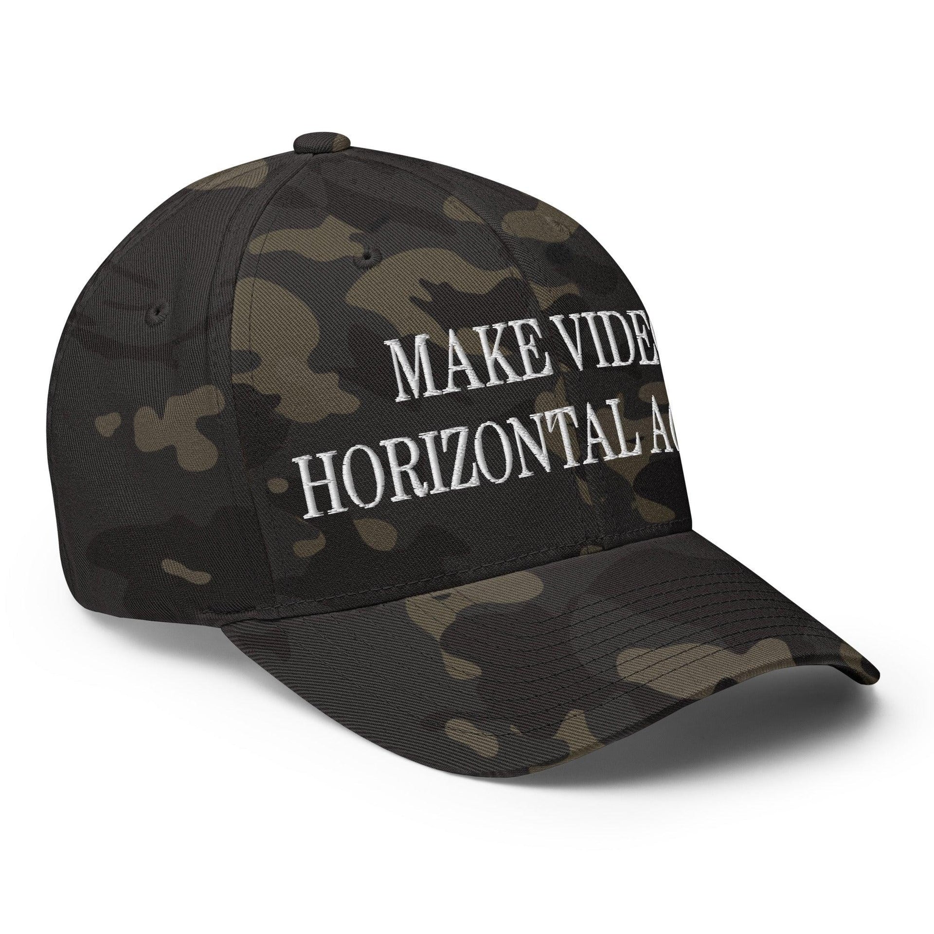 Make Video Horizontal Again Embroidered Stretch Fit Baseball Hat Capital Crowns LADs Make Again Stretch Fit
