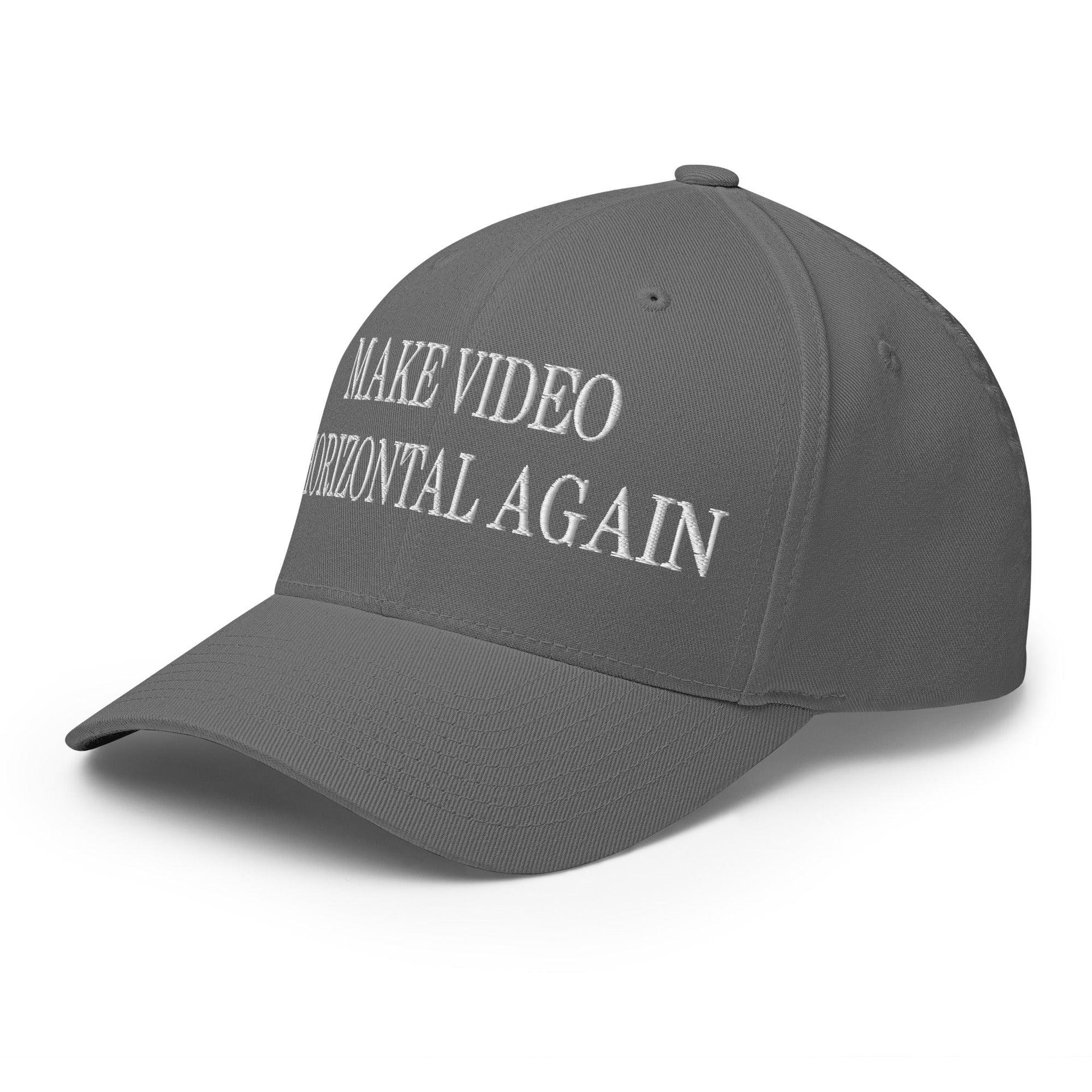 Make Video Horizontal Again Embroidered Stretch Fit Baseball Hat Capital Crowns LADs Make Again Stretch Fit