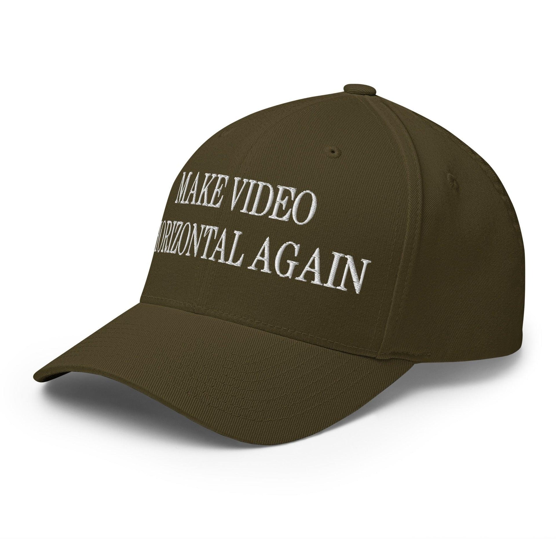 Make Video Horizontal Again Embroidered Stretch Fit Baseball Hat Capital Crowns LADs Make Again Stretch Fit