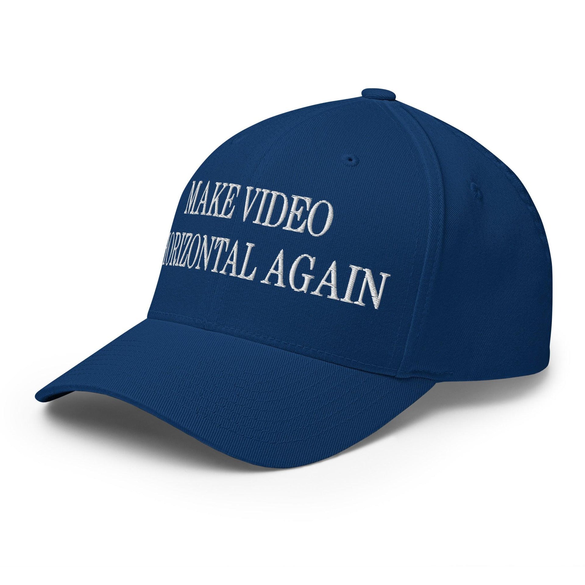 Make Video Horizontal Again Embroidered Stretch Fit Baseball Hat Capital Crowns LADs Make Again Stretch Fit