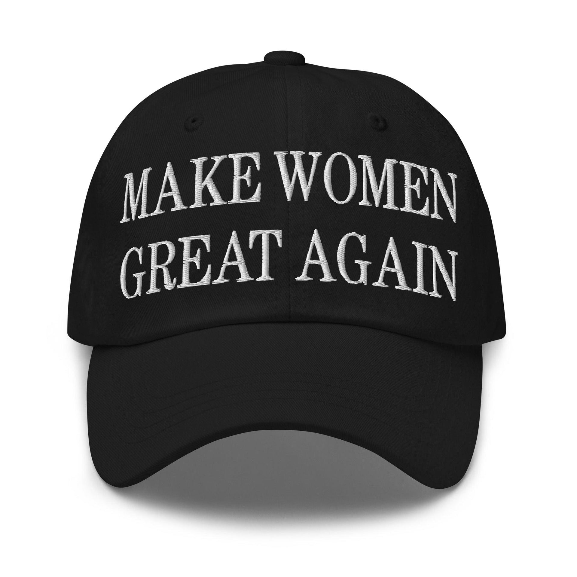 Make Women Great Again Embroidered Dad Hat Black Capital Crowns Dad Hats LADs Make Again