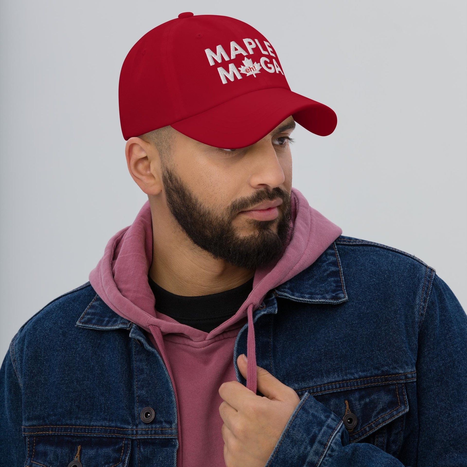 Maple MAGA - Embroidered Dad Hat Style Baseball Cap Canada hat made in canada Make Canada Great Again MCGA