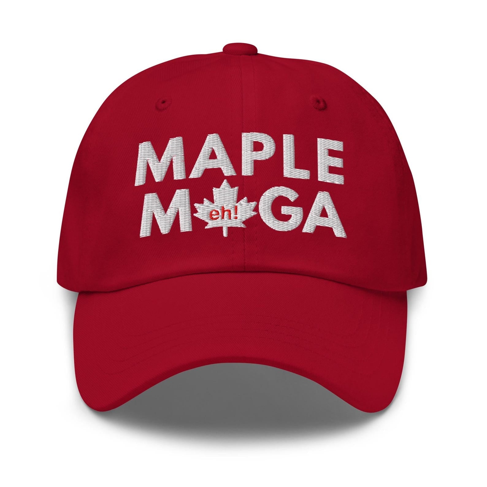 Maple MAGA - Embroidered Dad Hat Style Baseball Cap Set of 100 Canada hat made in canada Make Canada Great Again MCGA